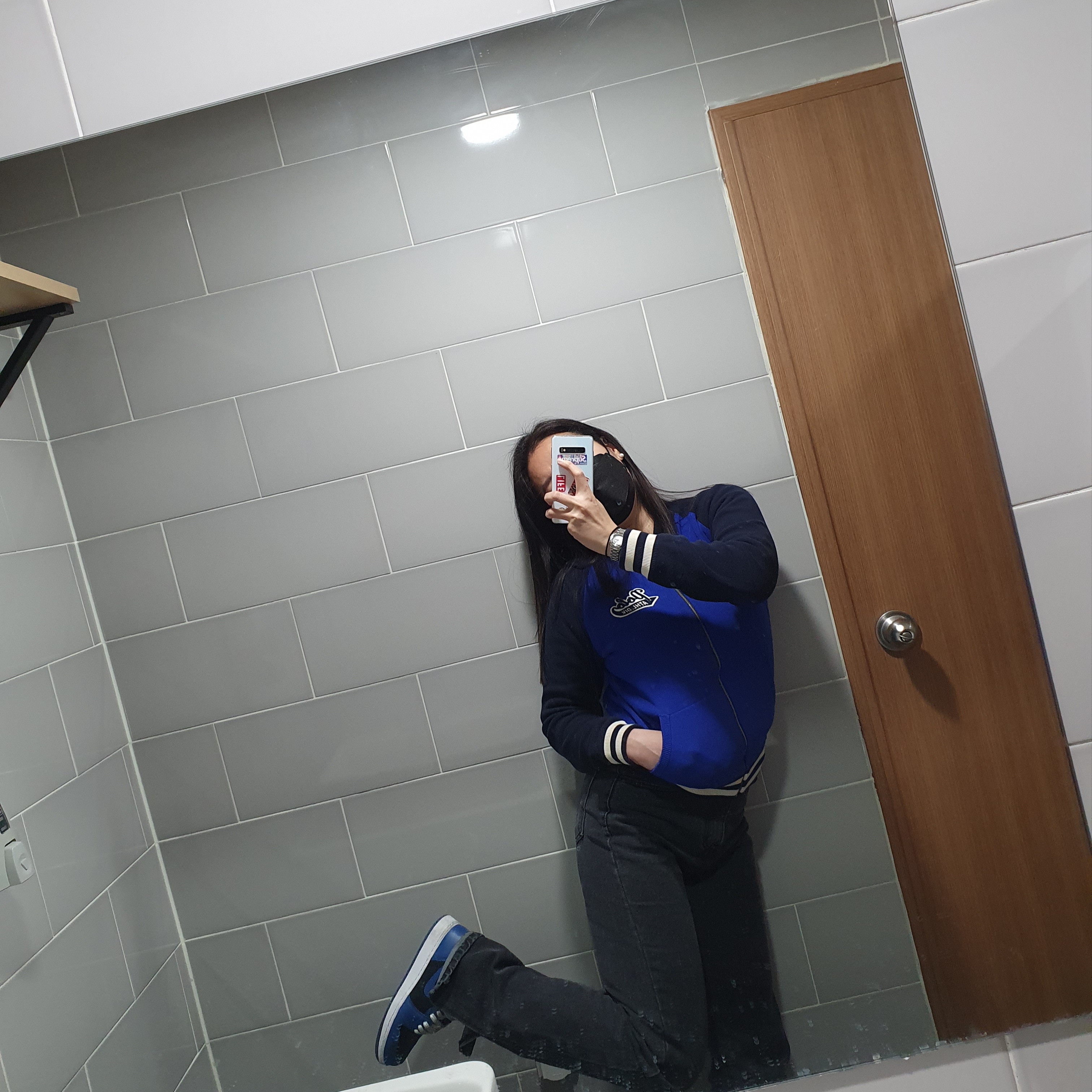 (GS) Jordan 1 Retro High OG Dark Marina Blue 착용 스타일