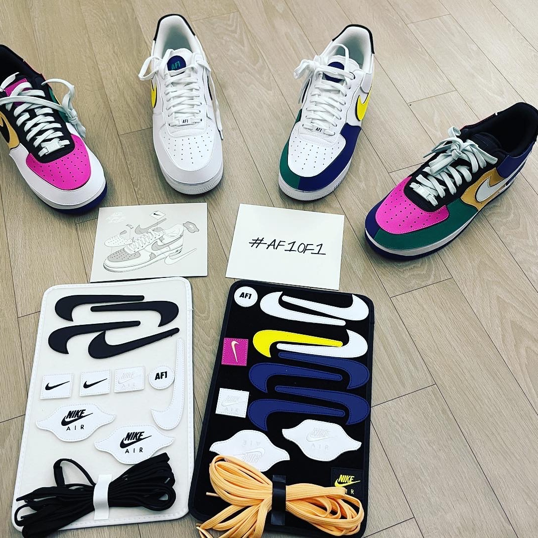 Nike Air Force 1/1 Triple White, Nike Air Force 1/1 Multi-Color 착용 스타일 - 2