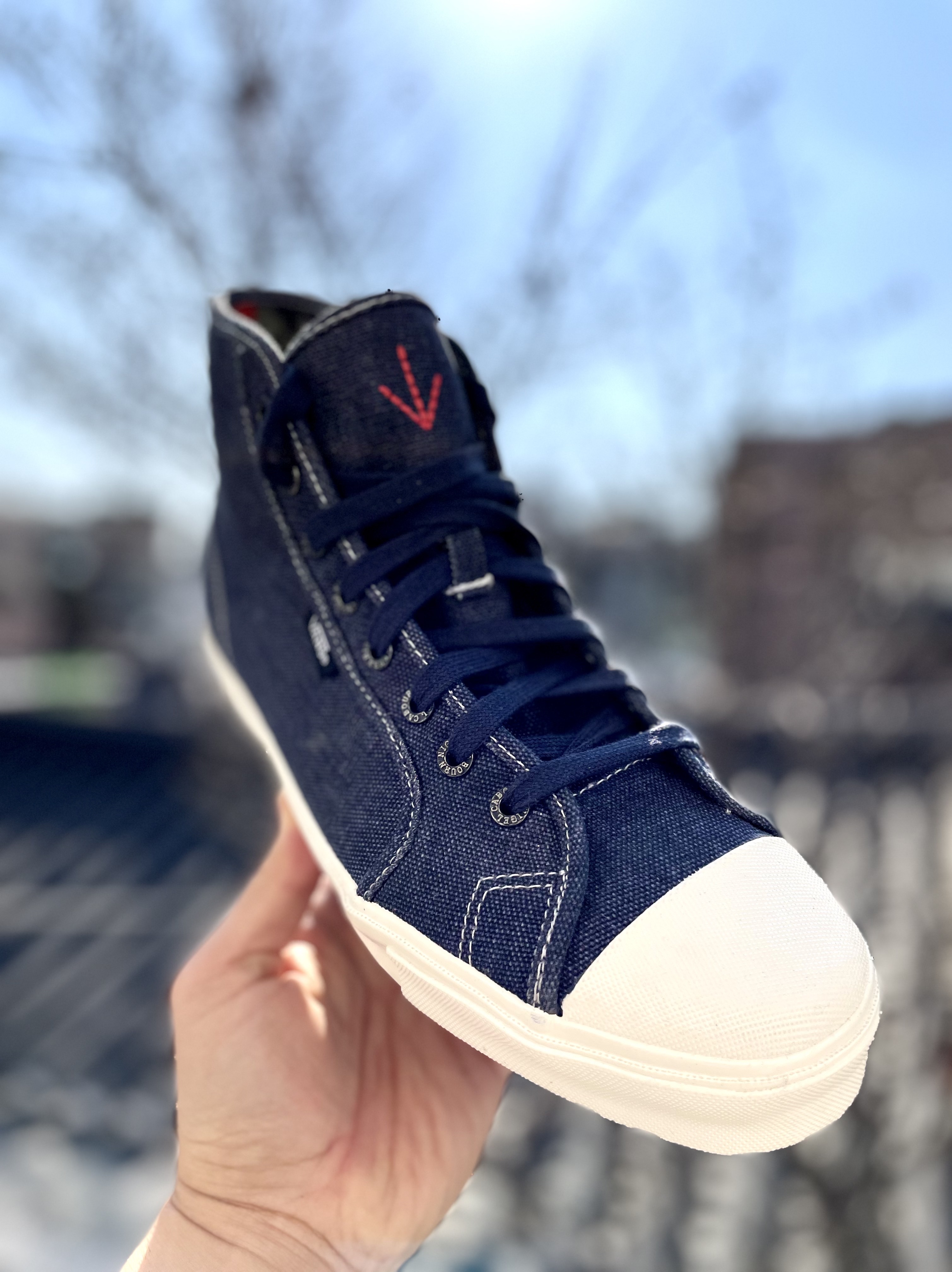 Vans Vault x Nigel Cabourn OG Style 24 LX Black Navy 착용 스타일 - 3