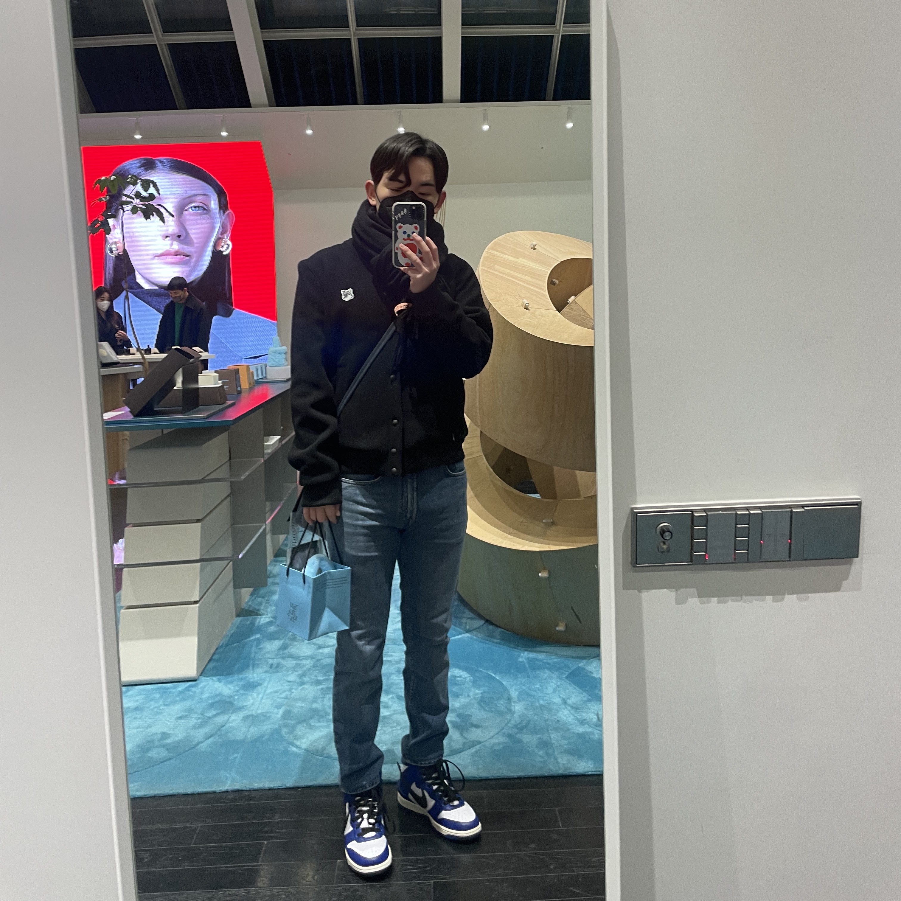Nike x Ambush Dunk High Deep Royal Blue 착용 스타일