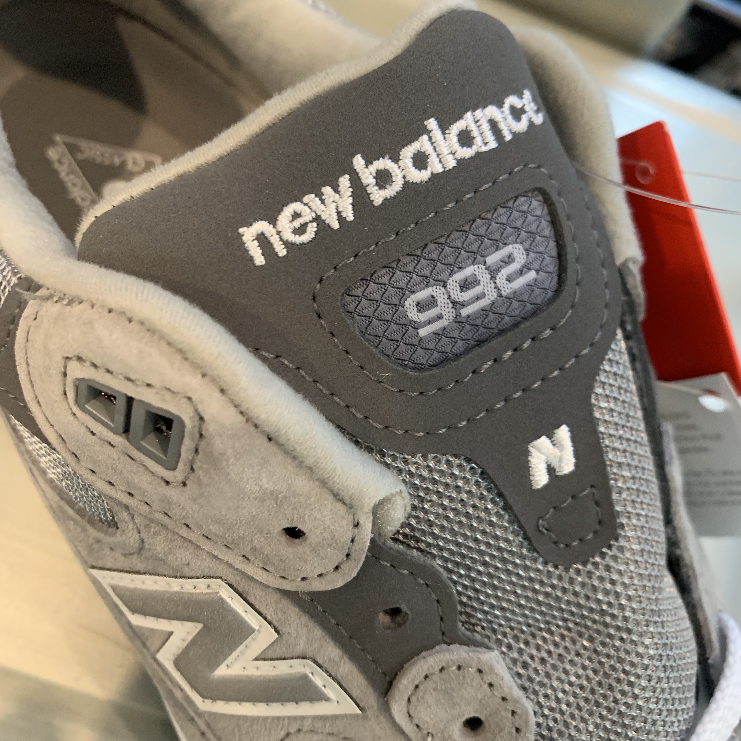 New Balance 992 Made in USA Grey - D Standard 착용 스타일 - 1