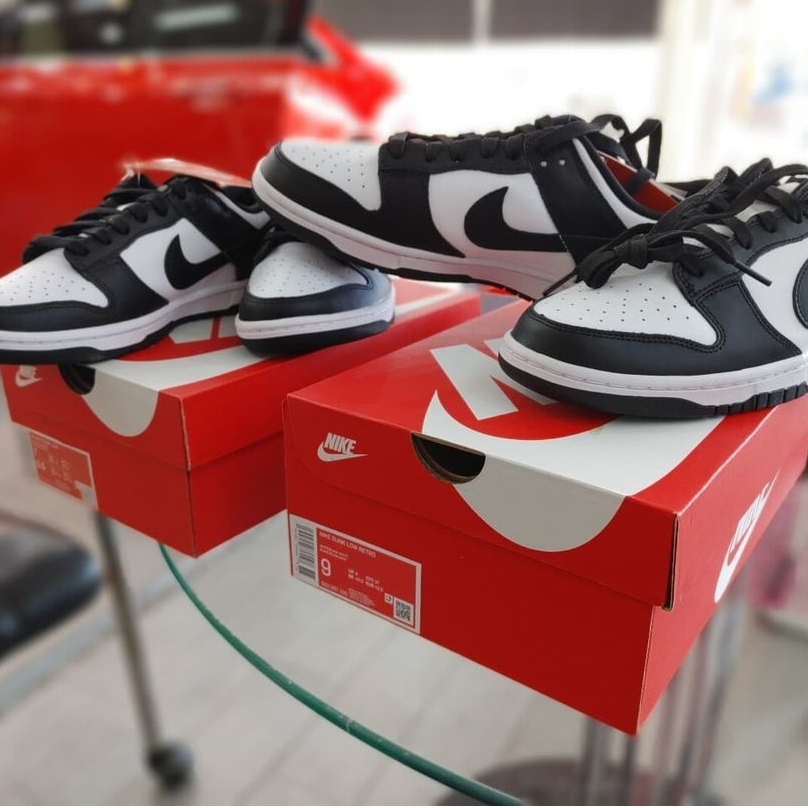 Nike Dunk Low Retro Black, (W) Nike Dunk Low Black 착용 스타일 - 1