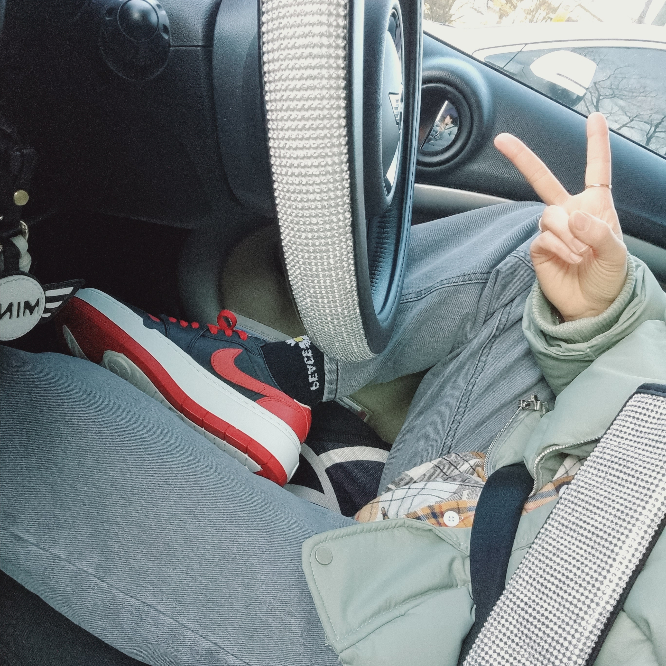 (W) Jordan 1 Elevate Low SE Bred 착용 스타일 - 2