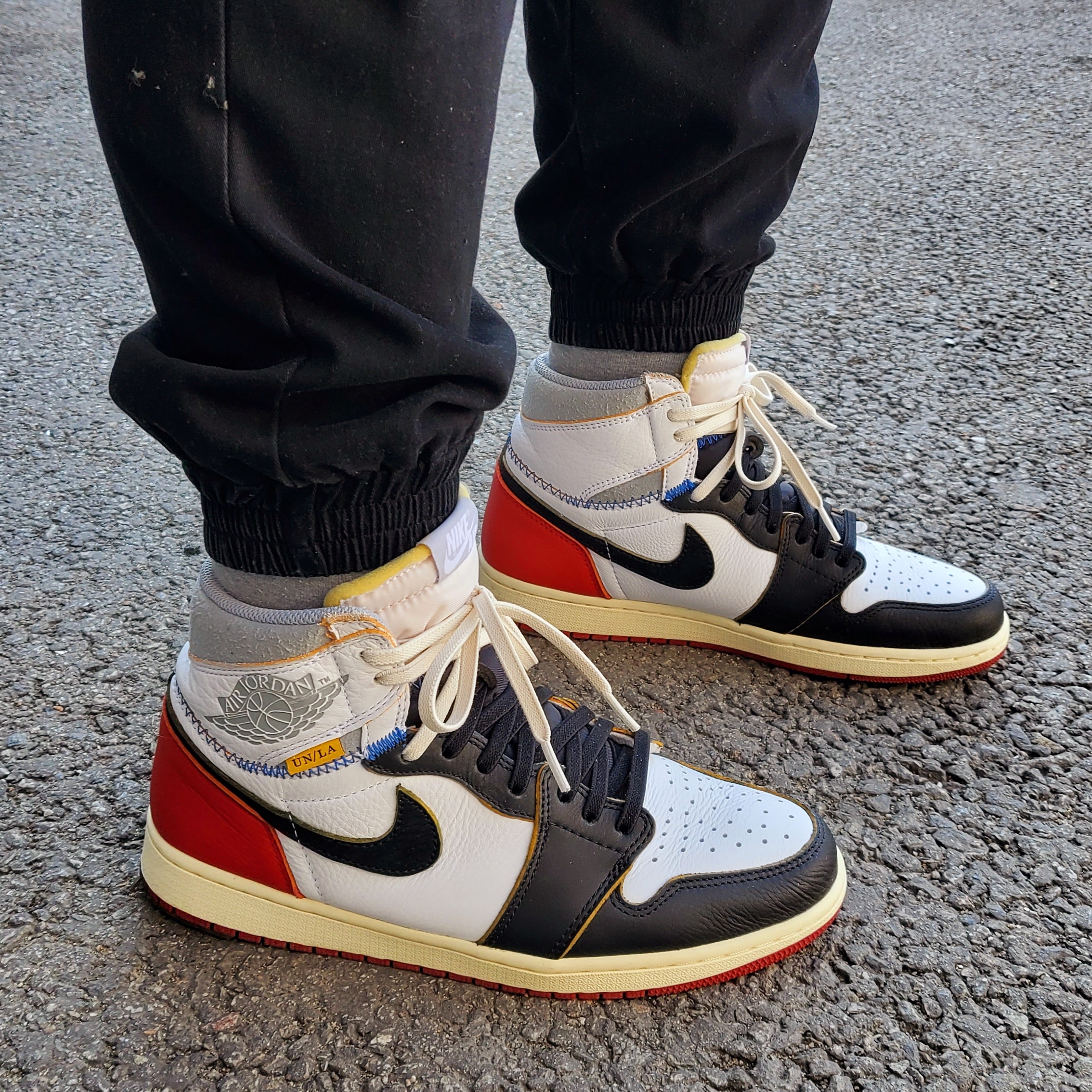 Jordan 1 x Union Retro High Black Toe 착용 스타일 - 1