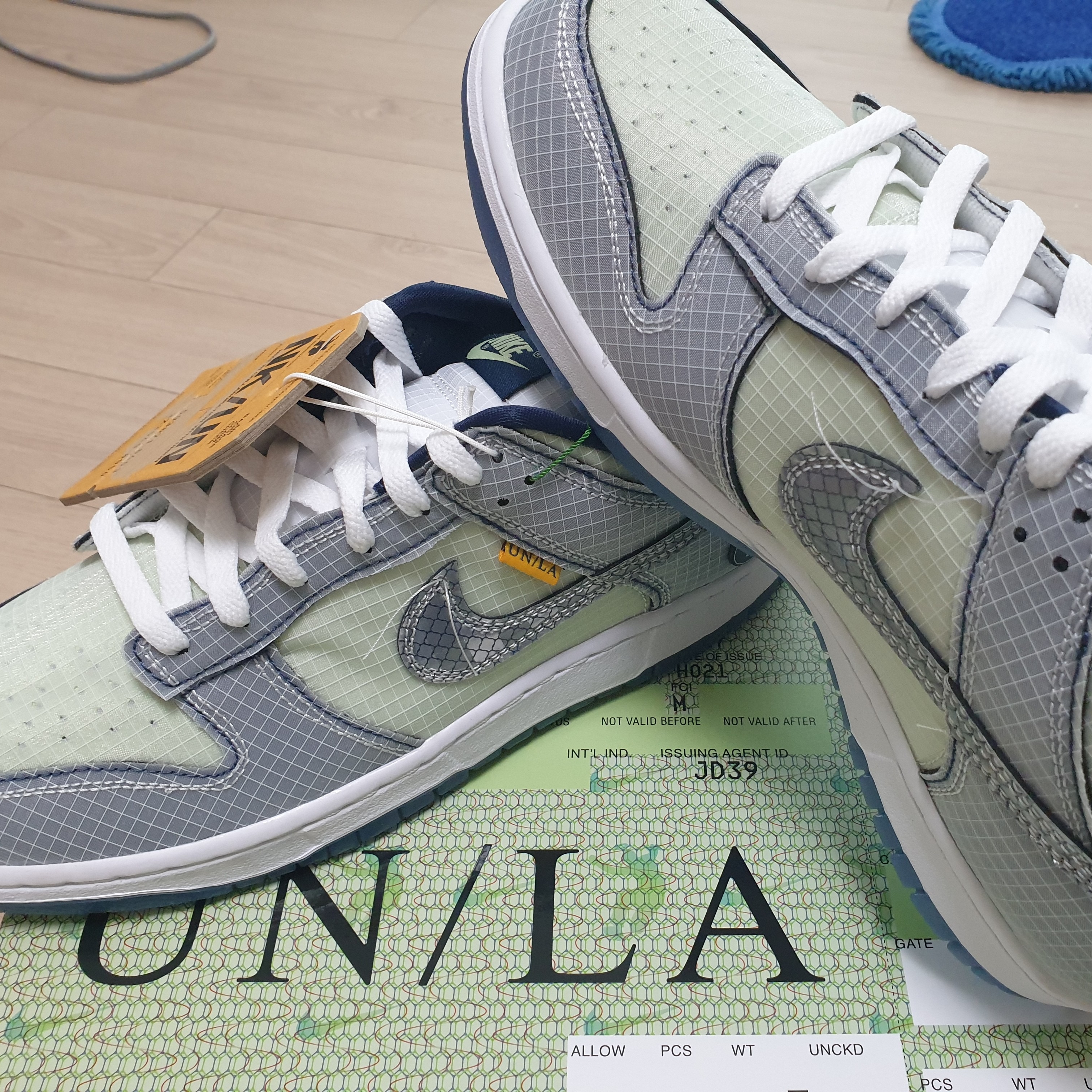 Nike x Union Dunk Low Passport Pack Pistachio 착용 스타일