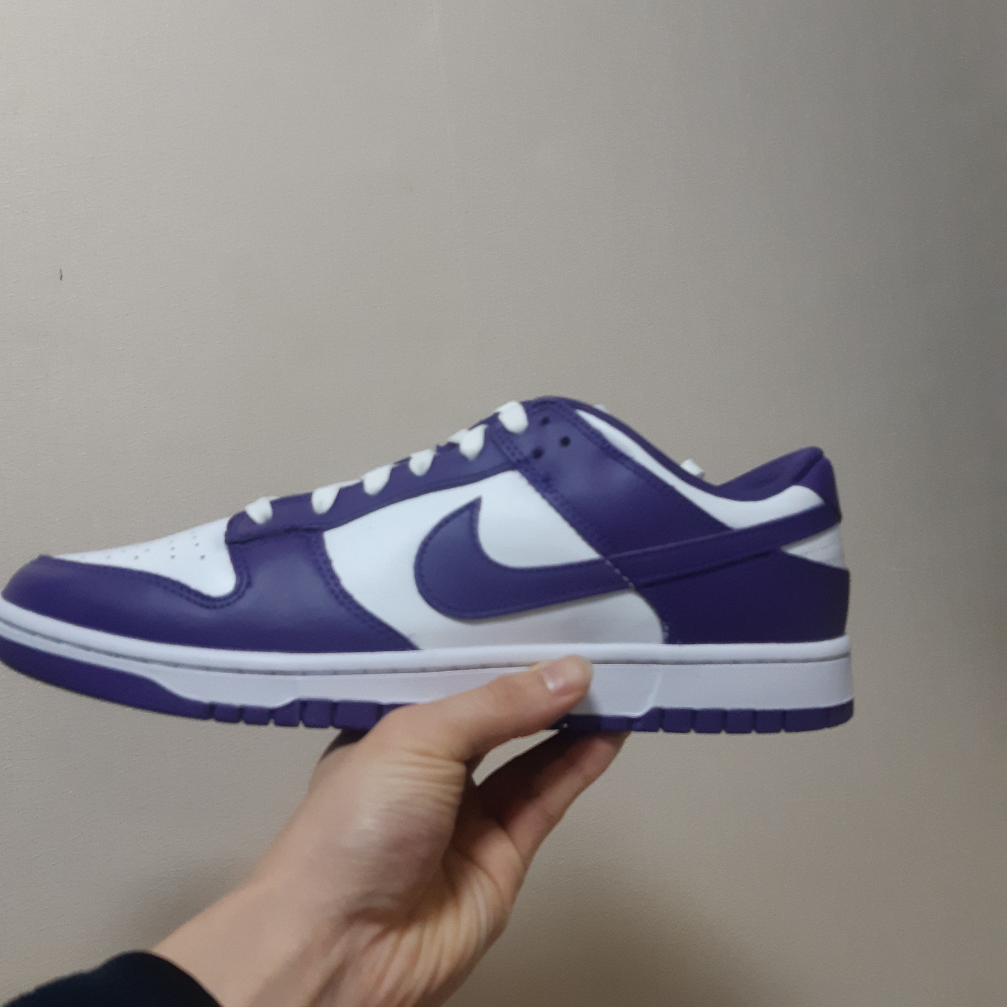 Nike Dunk Low Retro Championship Court Purple 착용 스타일
