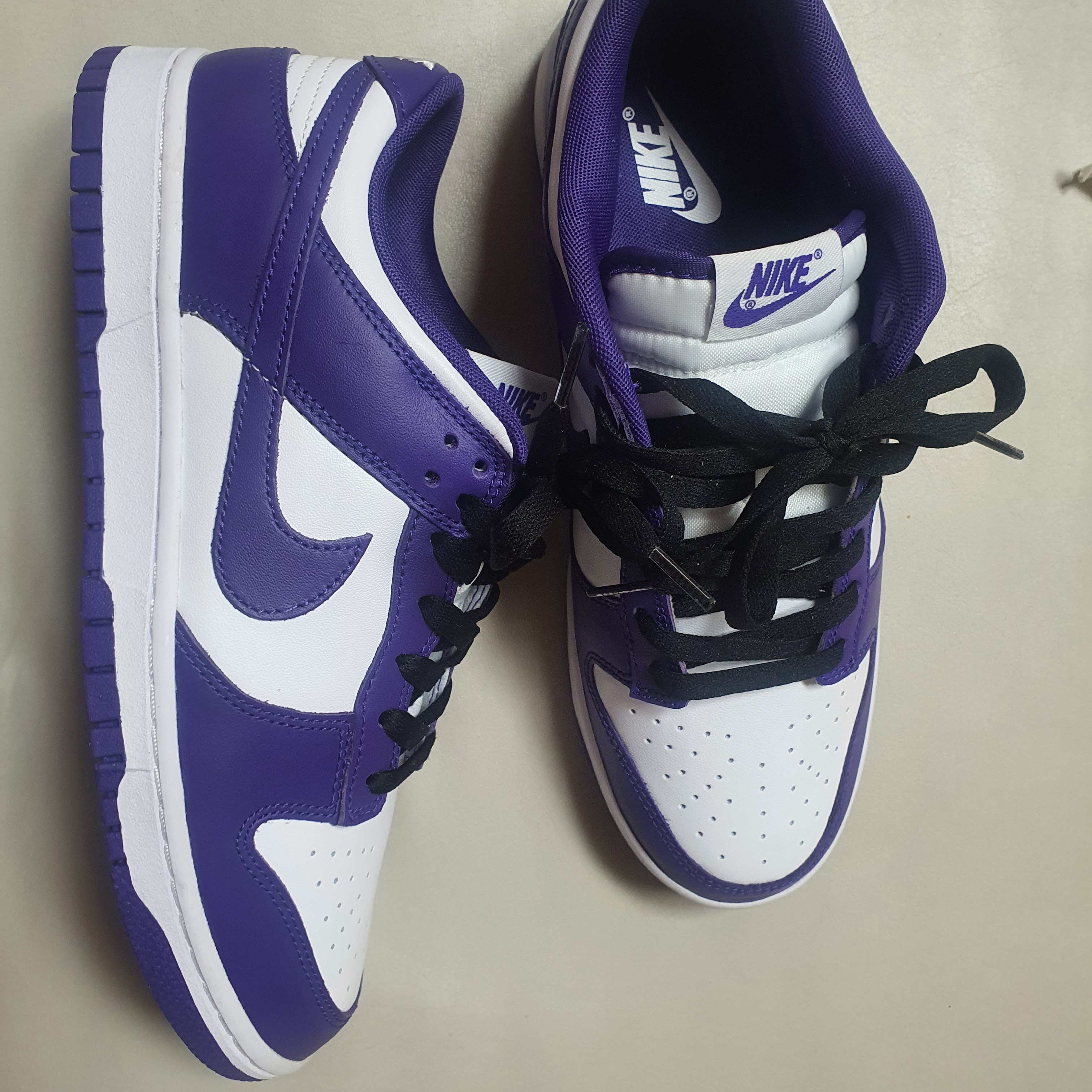 Nike Dunk Low Retro Championship Court Purple 착용 스타일 - 2