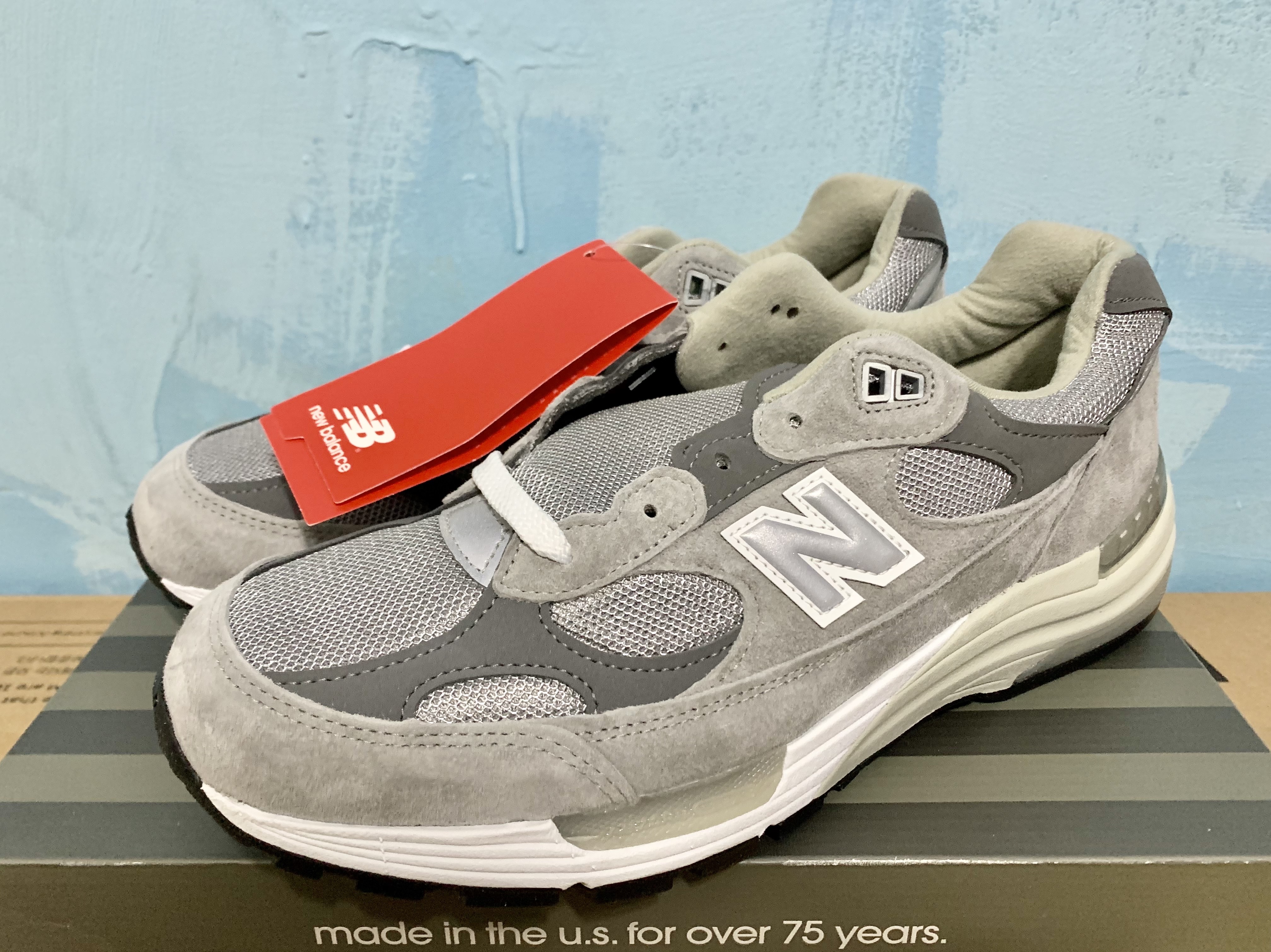New Balance 992 Made in USA Grey - D Standard 착용 스타일