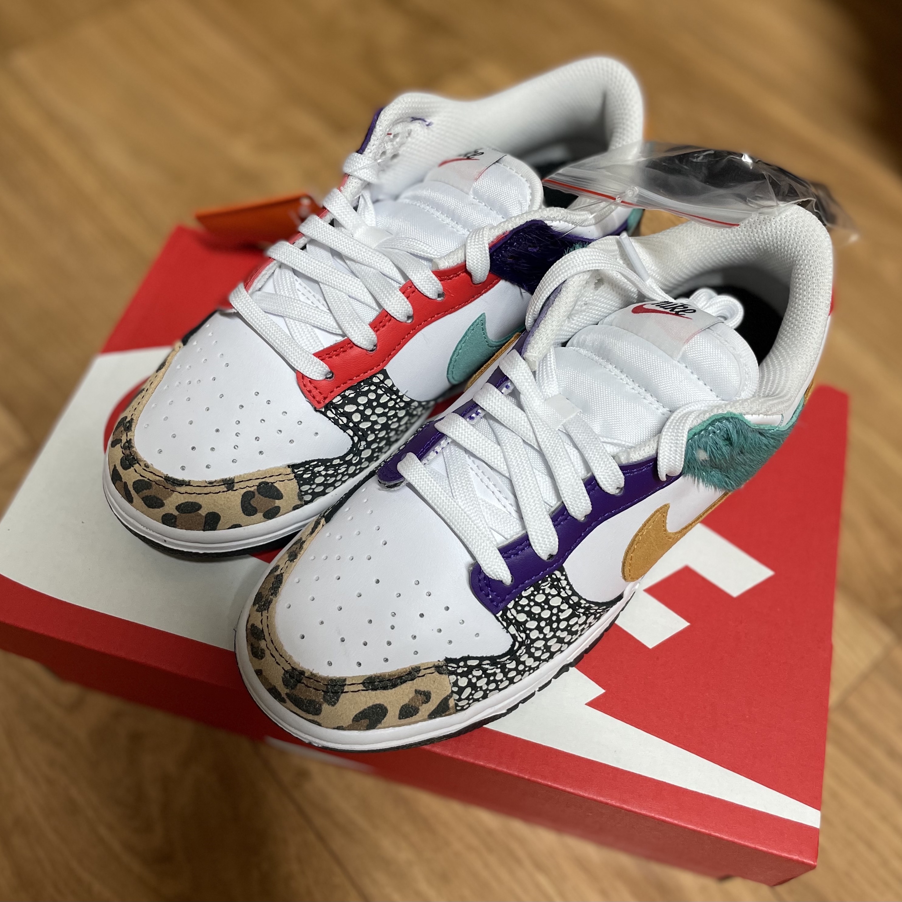 (W) Nike Dunk Low SE Patchwork 착용 스타일 - 1