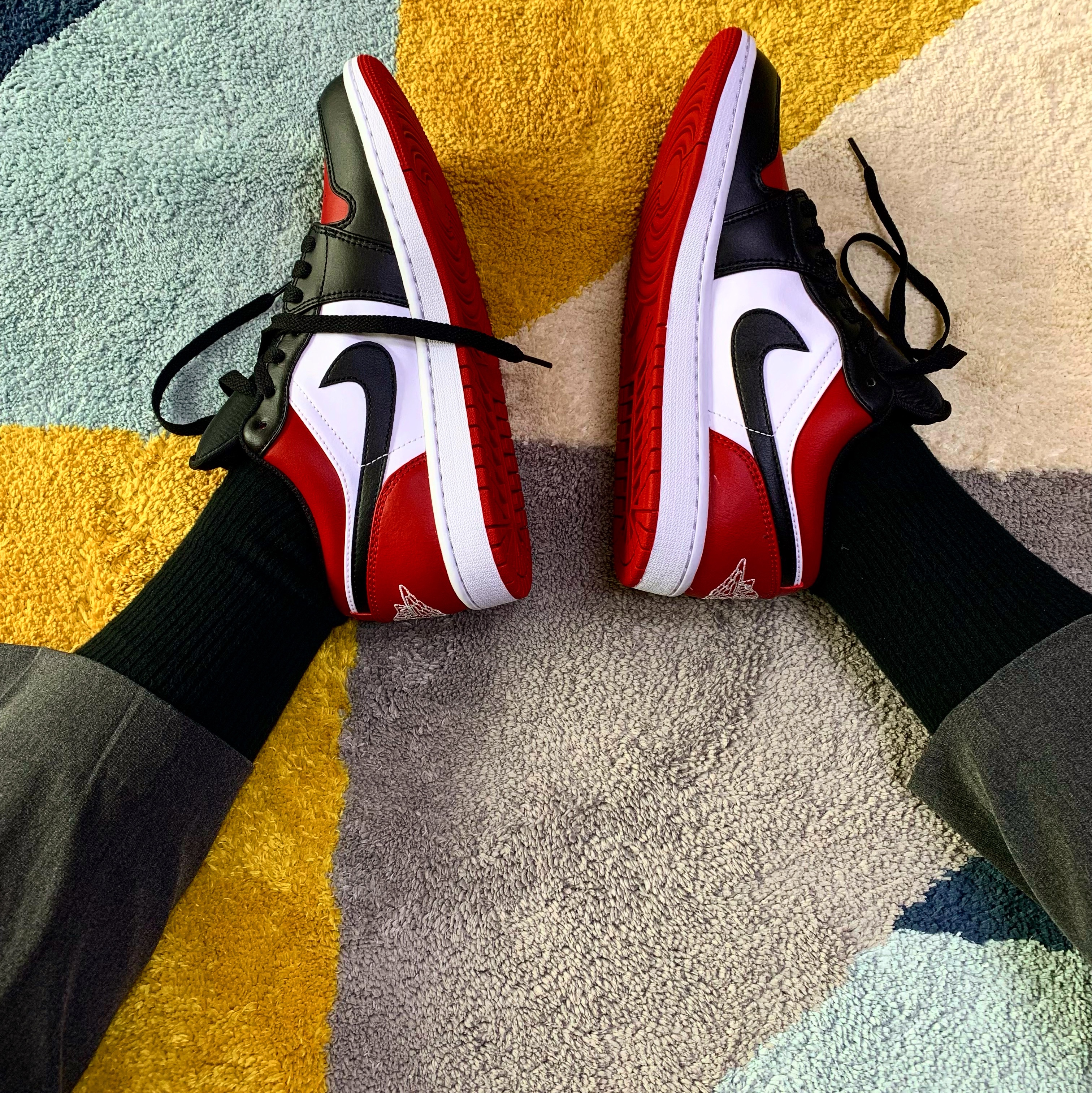 Jordan 1 Low Bred Toe 착용 스타일