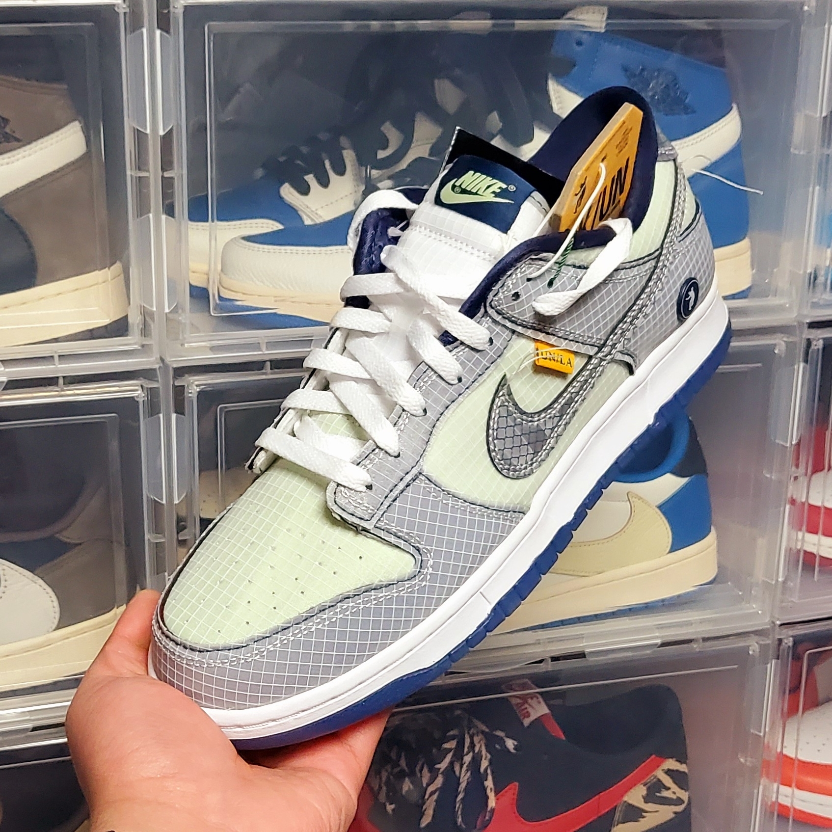 Nike x Union Dunk Low Passport Pack Pistachio 착용 스타일 - 2
