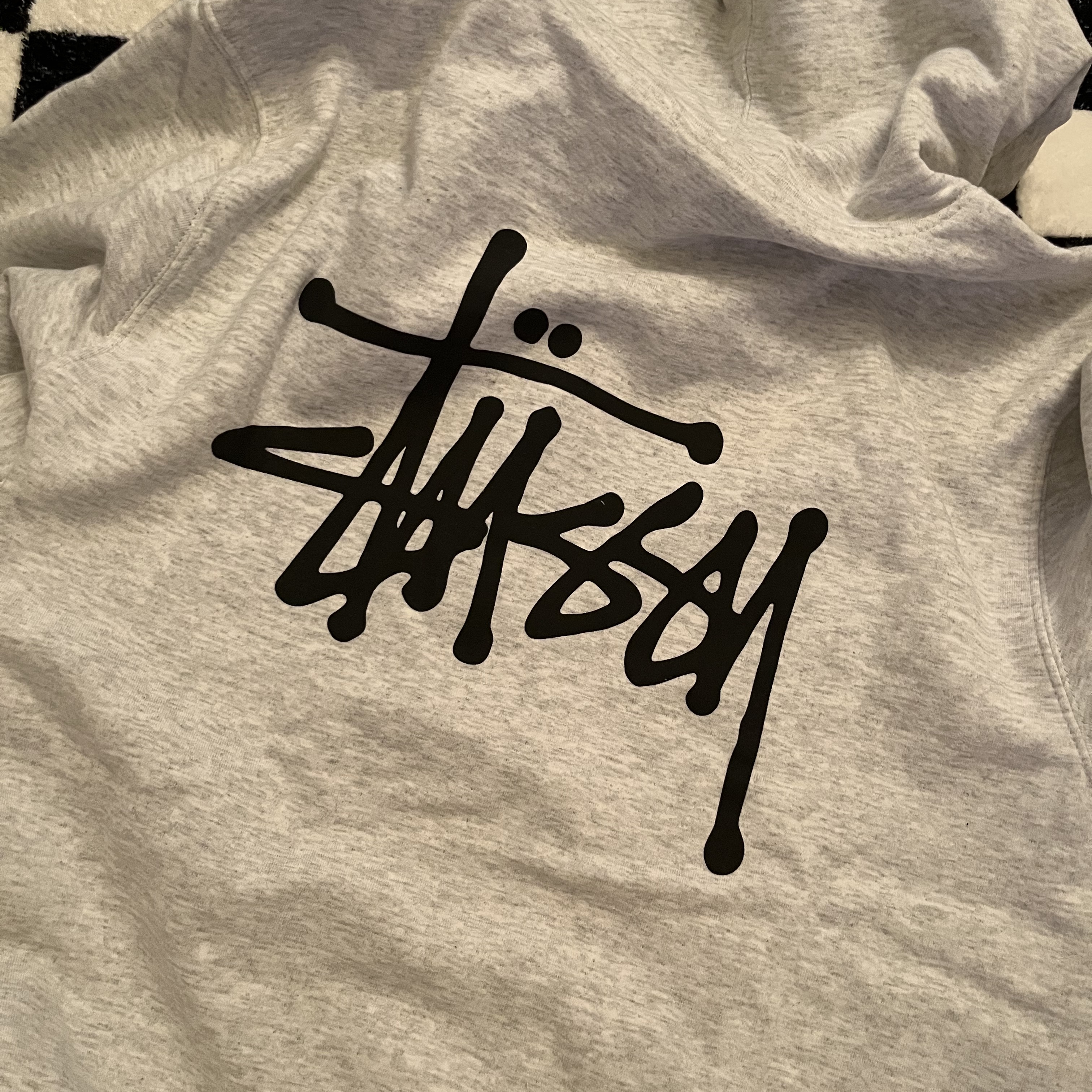 Stussy Basic Stussy Hoodie Ash Heather 2021 착용 스타일 - 5
