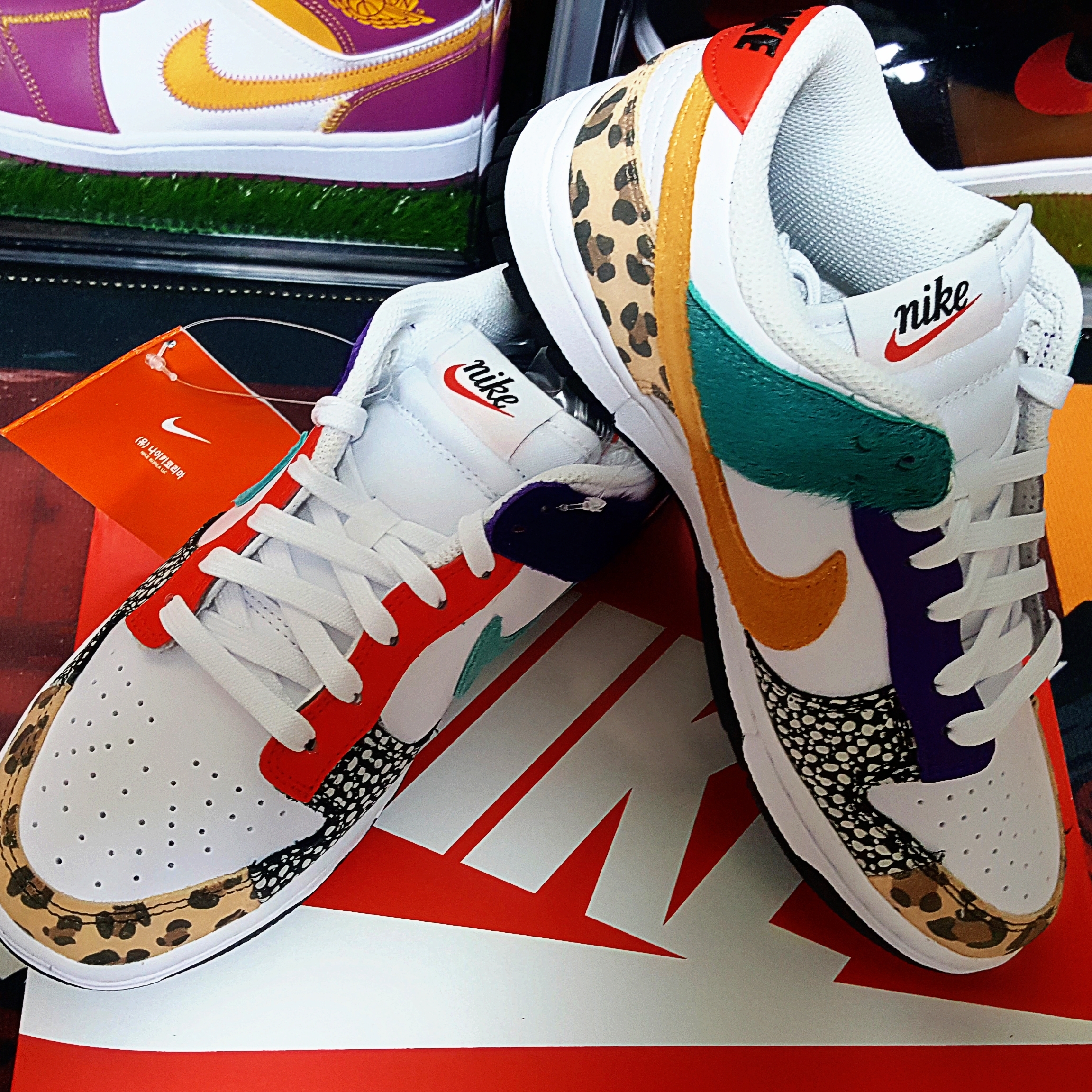 (W) Nike Dunk Low SE Patchwork 착용 스타일 - 1