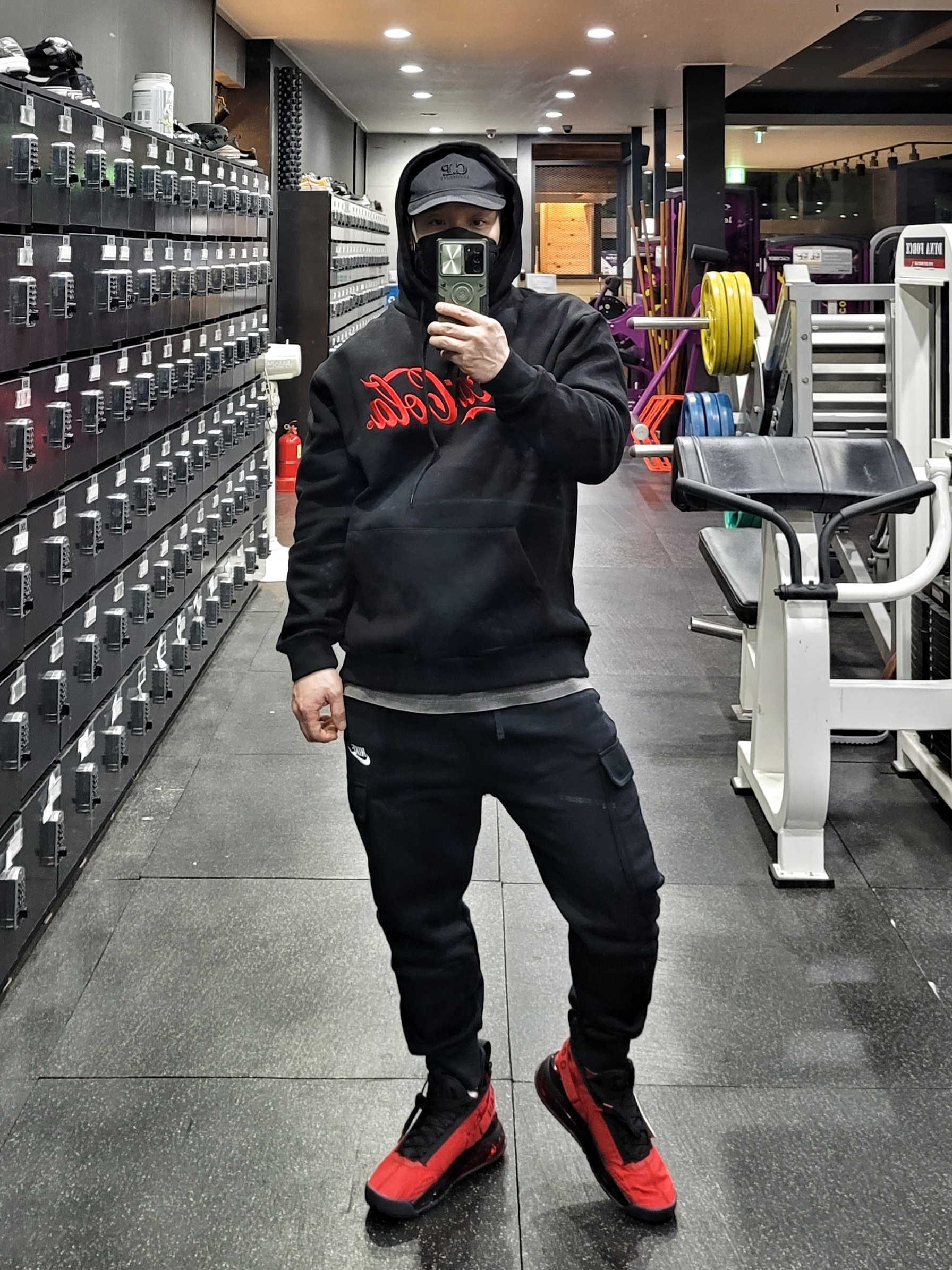 Jordan Proto Max 720 Gym Red Black 착용 스타일 - 2