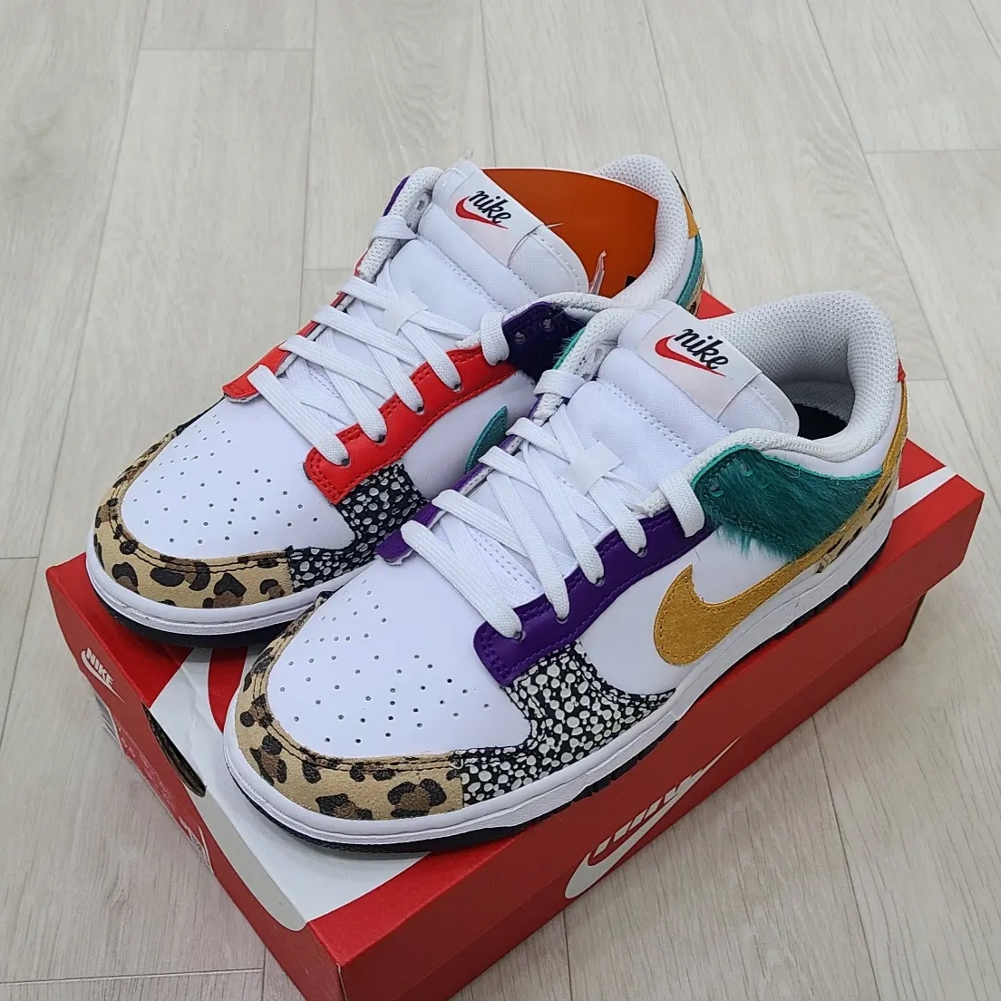 (W) Nike Dunk Low SE Patchwork 착용 스타일 - 2