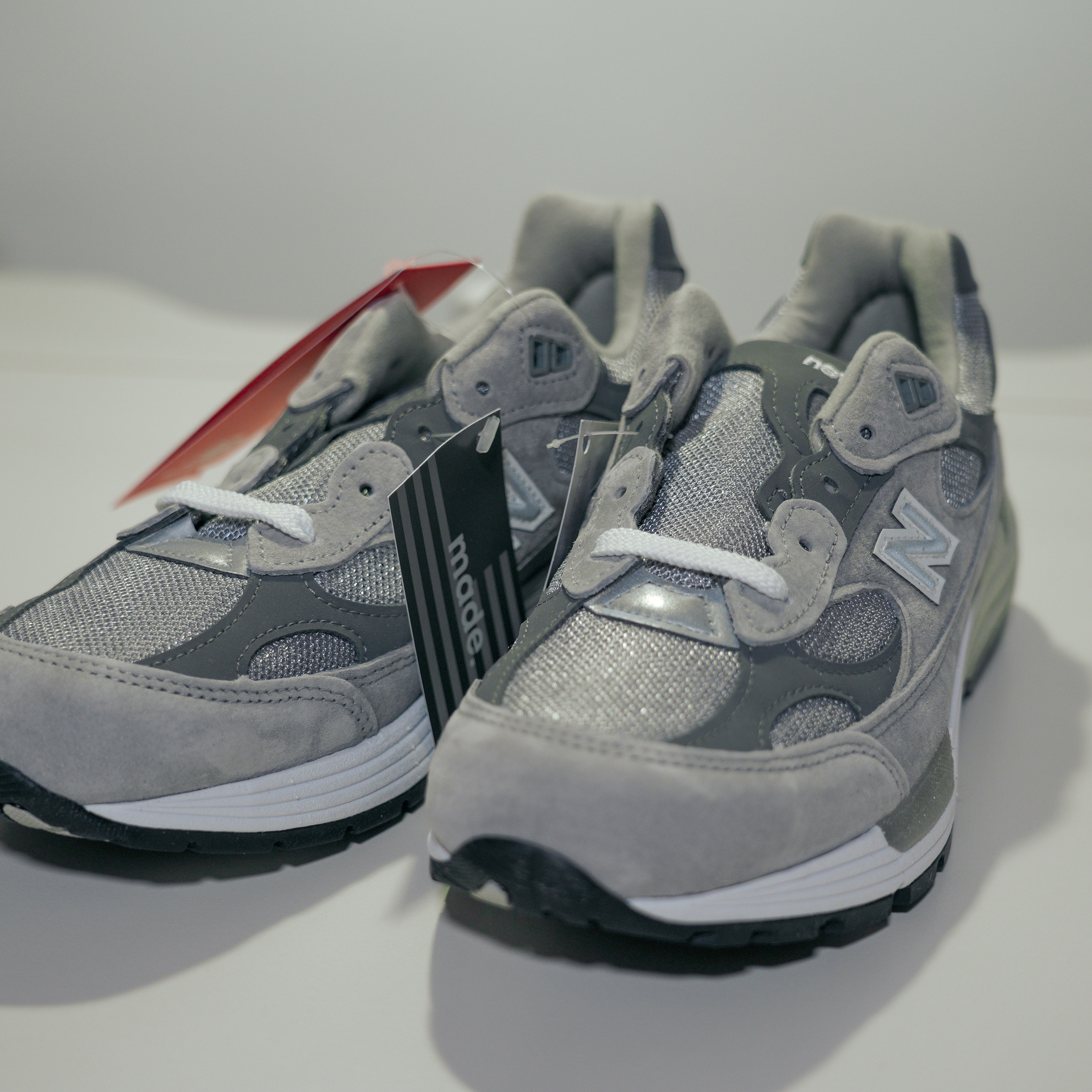 New Balance 992 Made in USA Grey - D Standard 착용 스타일 - 5