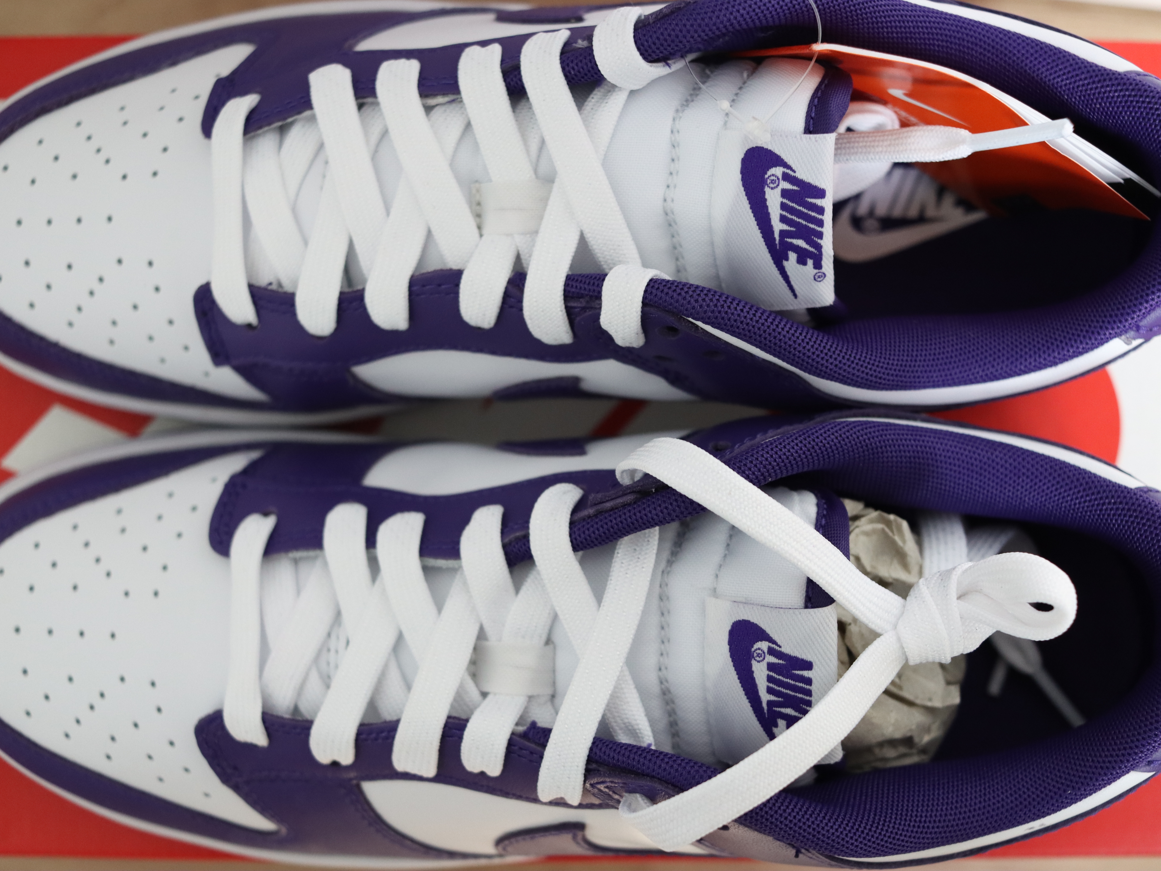 Nike Dunk Low Retro Championship Court Purple 착용 스타일 - 2