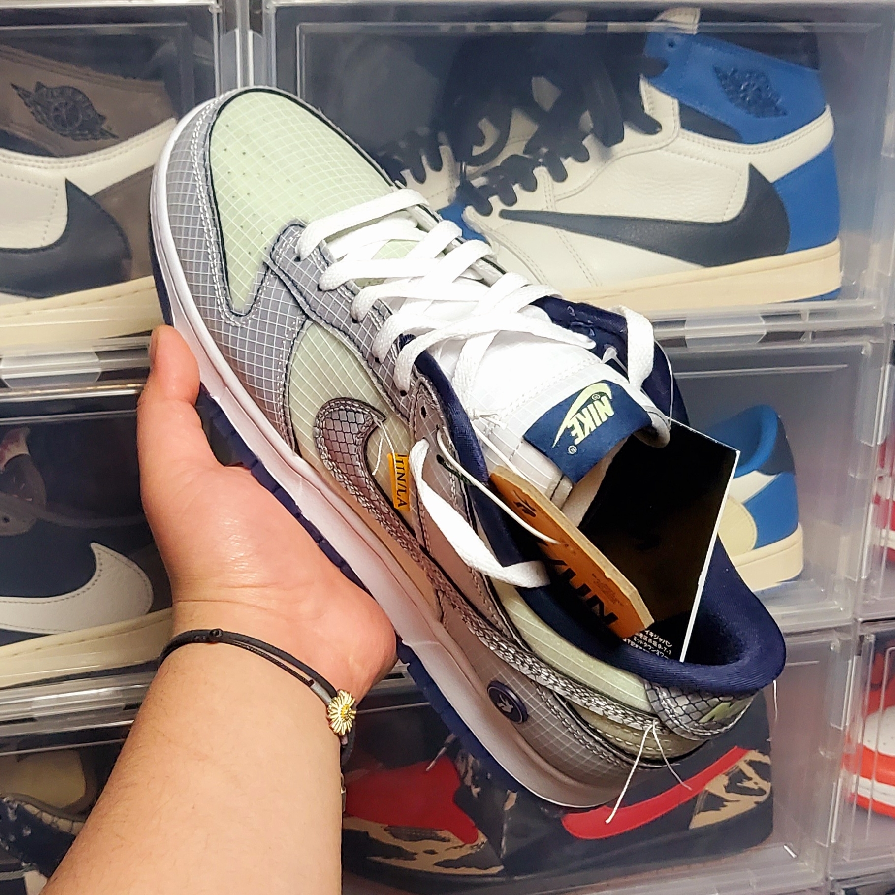 Nike x Union Dunk Low Passport Pack Pistachio 착용 스타일 - 3
