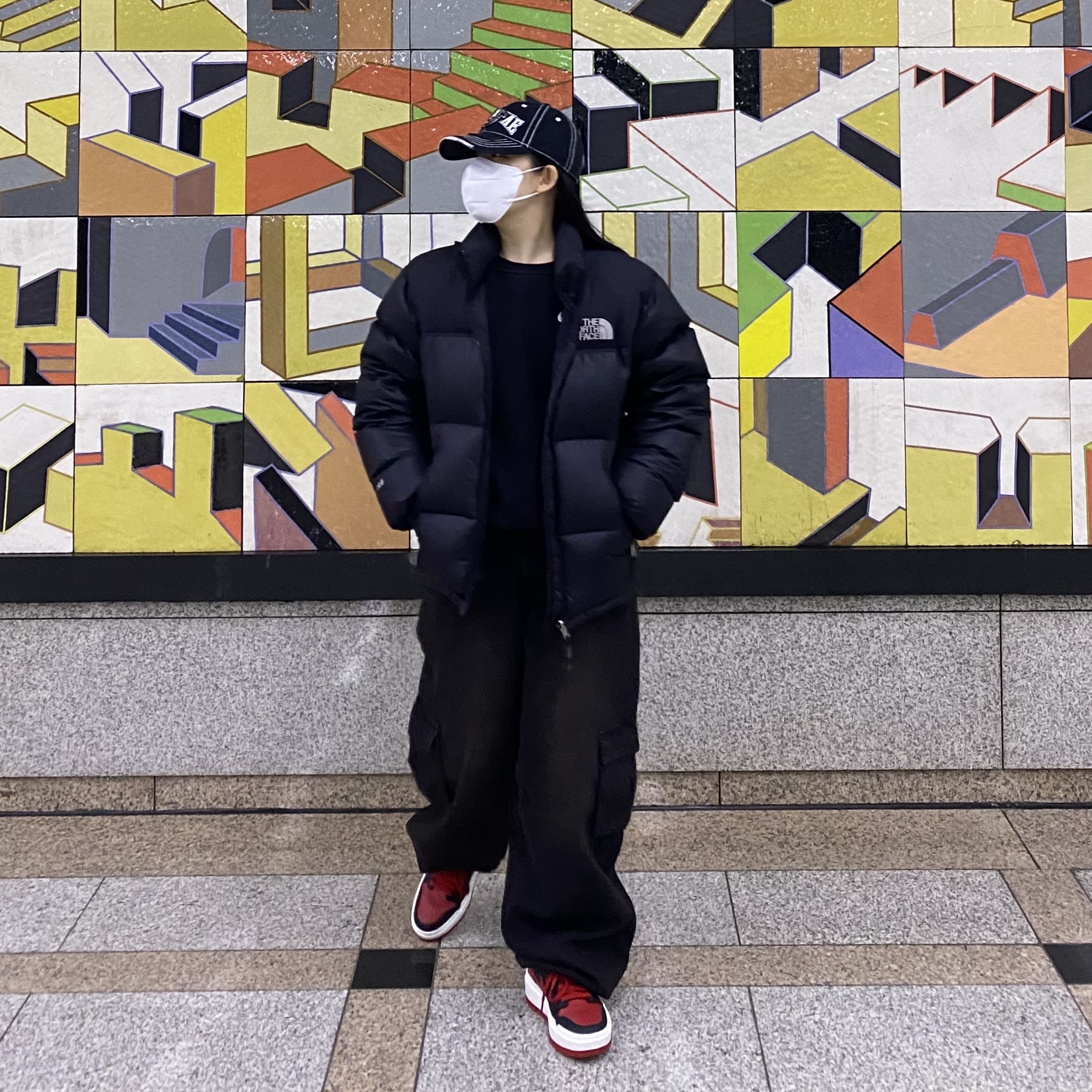 (W) Jordan 1 Elevate Low SE Bred, Supreme x True Religion 6-Panel Black - 21FW 착용 스타일