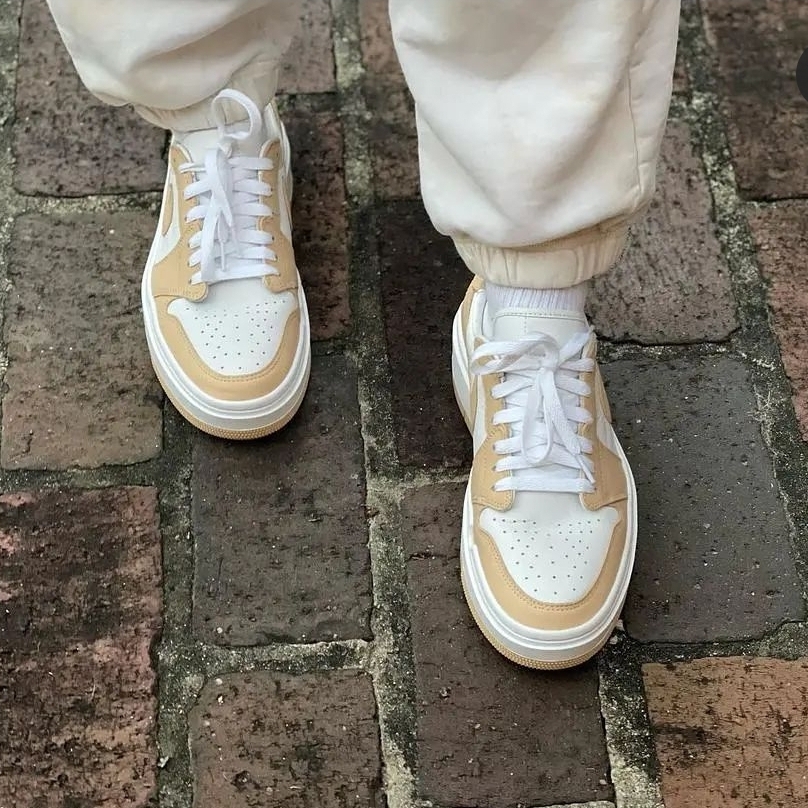 (W) Jordan 1 Elevate Low White Onyx 착용 스타일 - 5