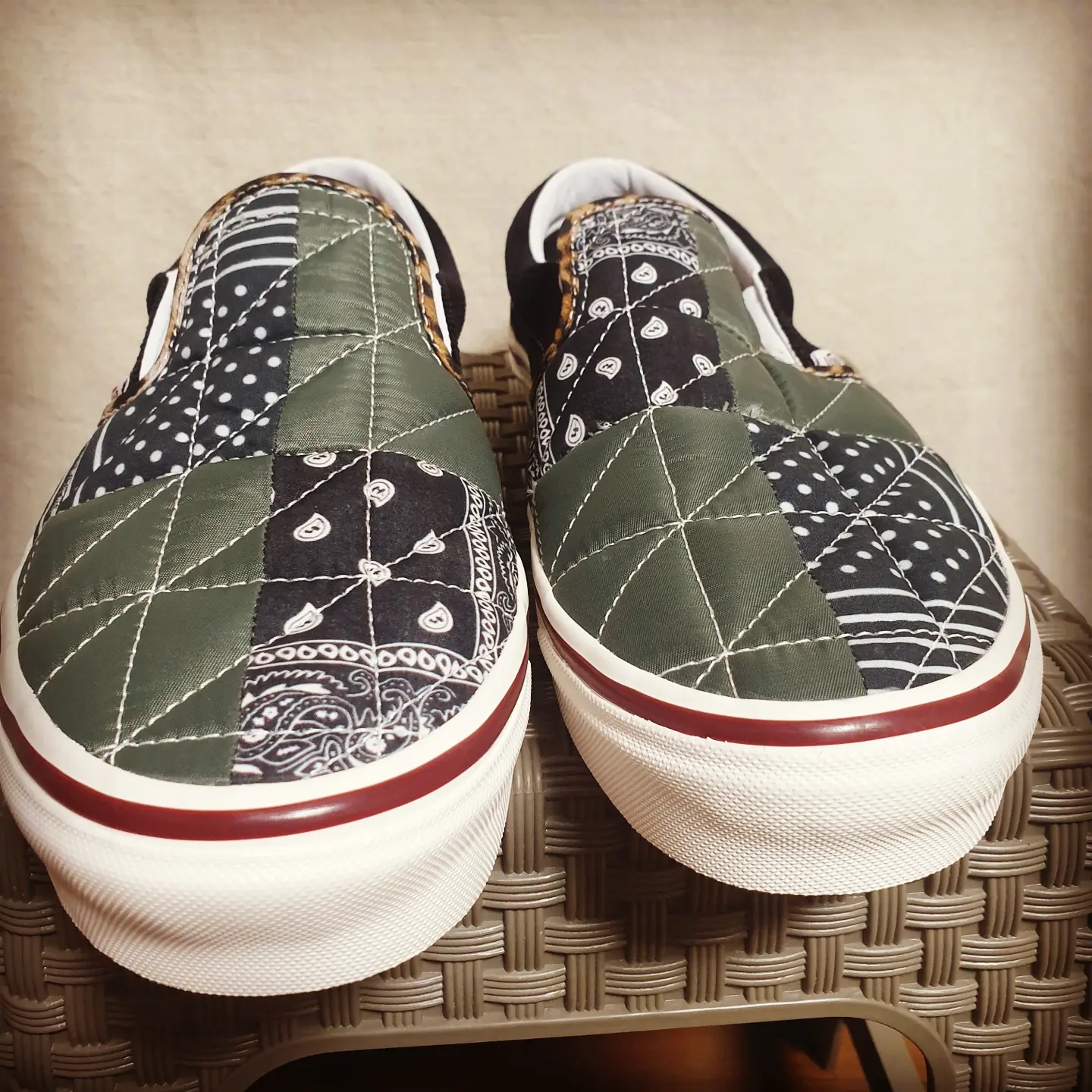 Vans Classic Slip-On 98 DX Pw Anaheim Factory Quilted Mix 착용 스타일 - 1