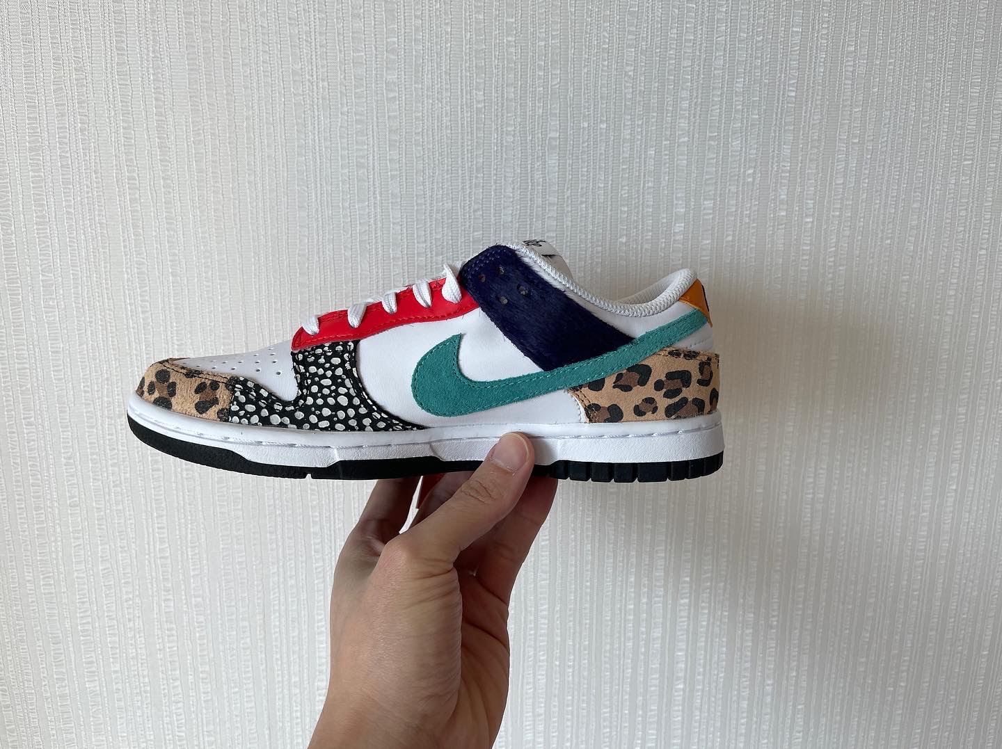 (W) Nike Dunk Low SE Patchwork 착용 스타일 - 1