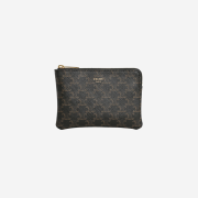 Celine Coin & Card Pouch in Triomphe Canvas Black