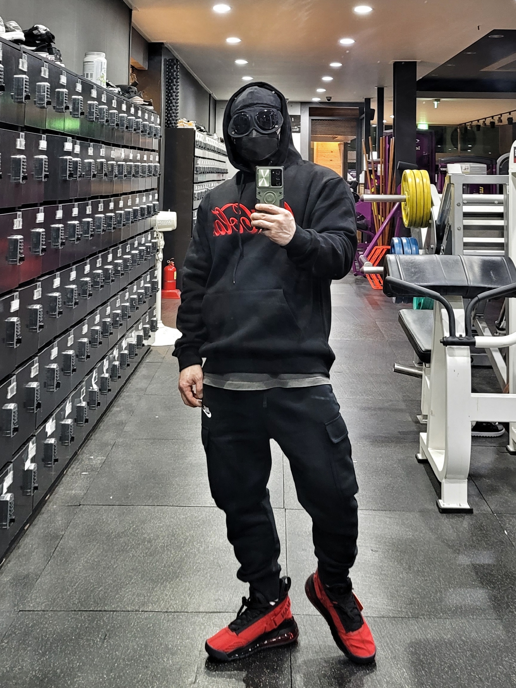 Jordan Proto Max 720 Gym Red Black 착용 스타일 - 1
