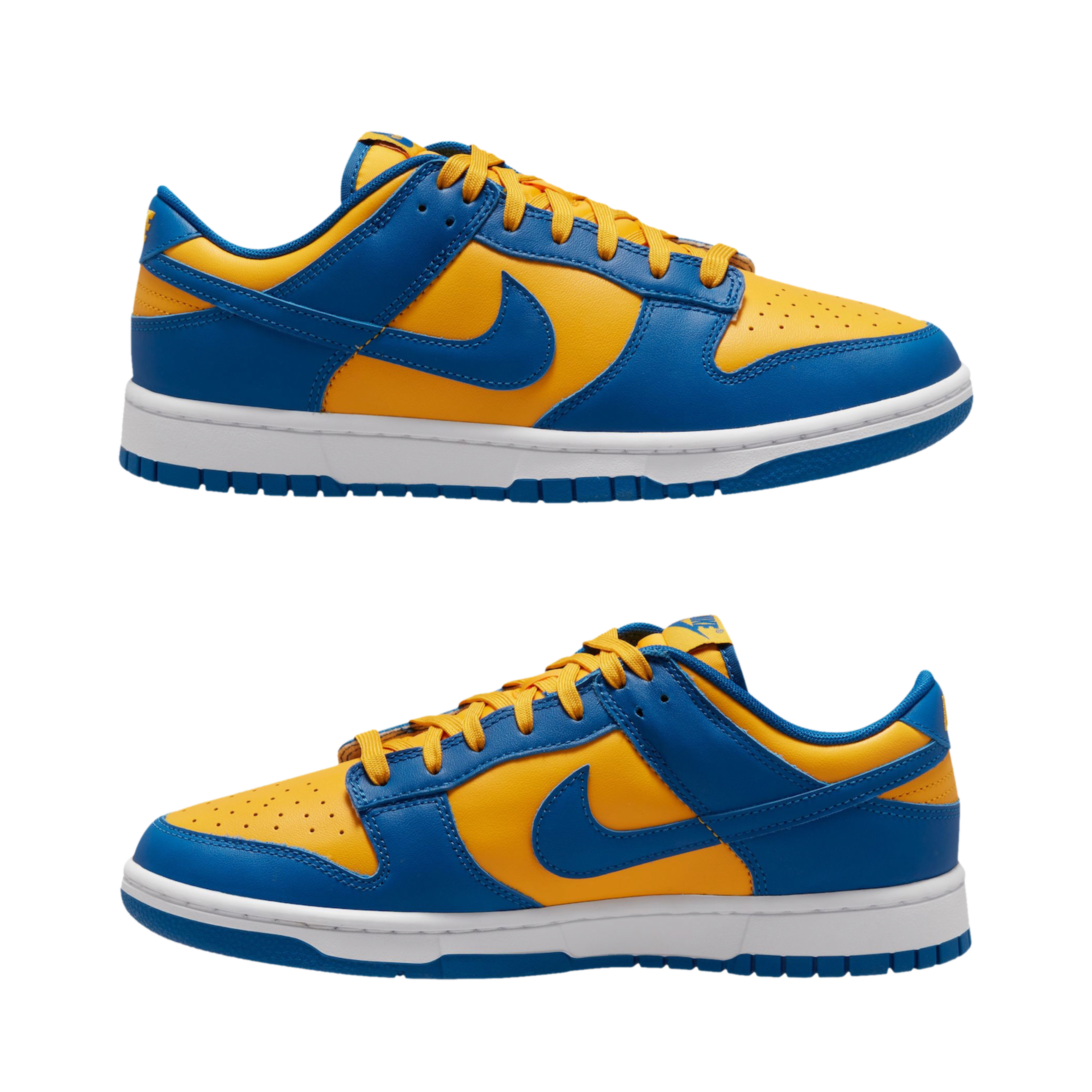 Nike Dunk Low Retro Blue Jay and University Gold 착용 스타일 - 2