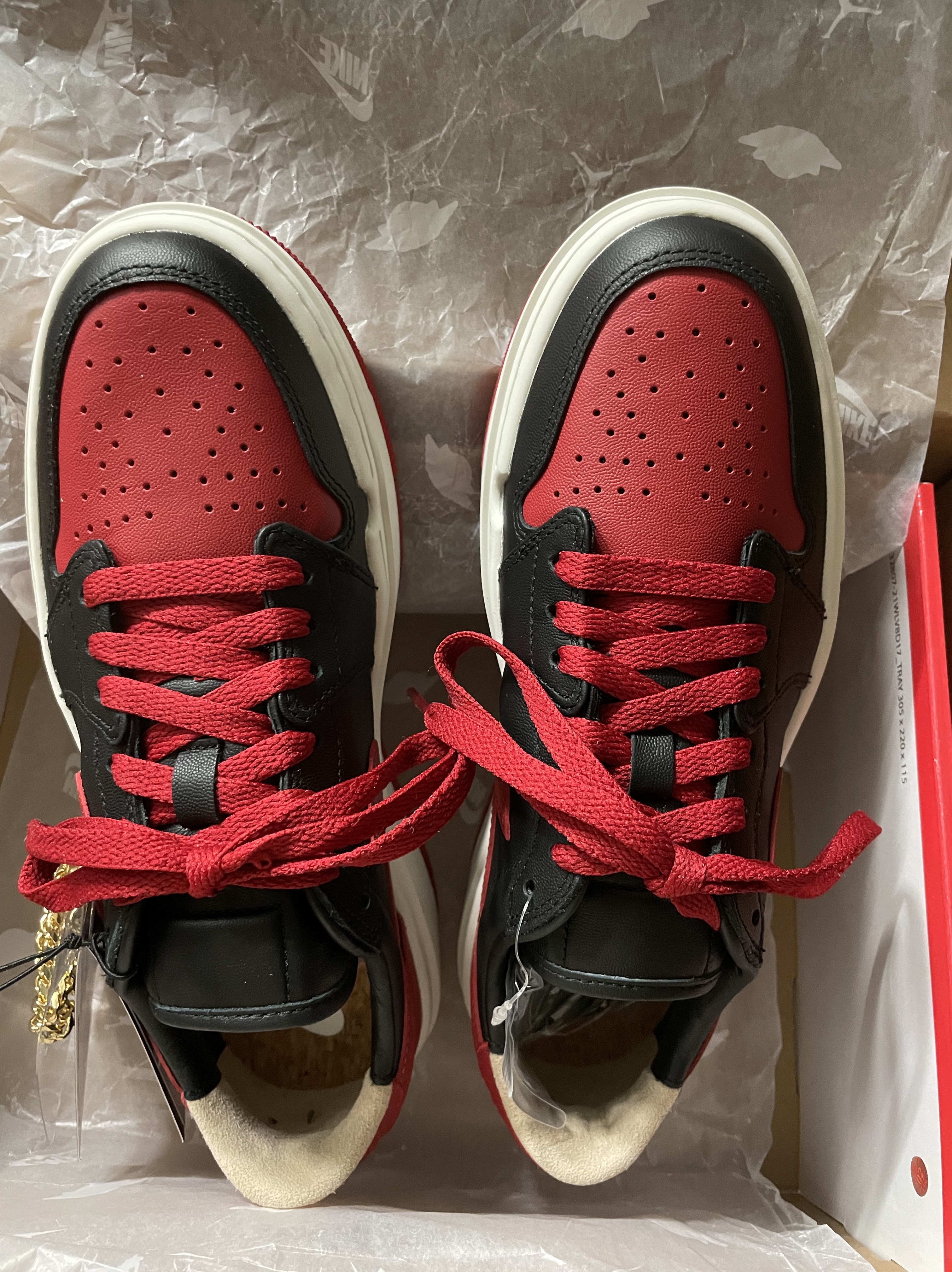 (W) Jordan 1 Elevate Low SE Bred 착용 스타일 - 5