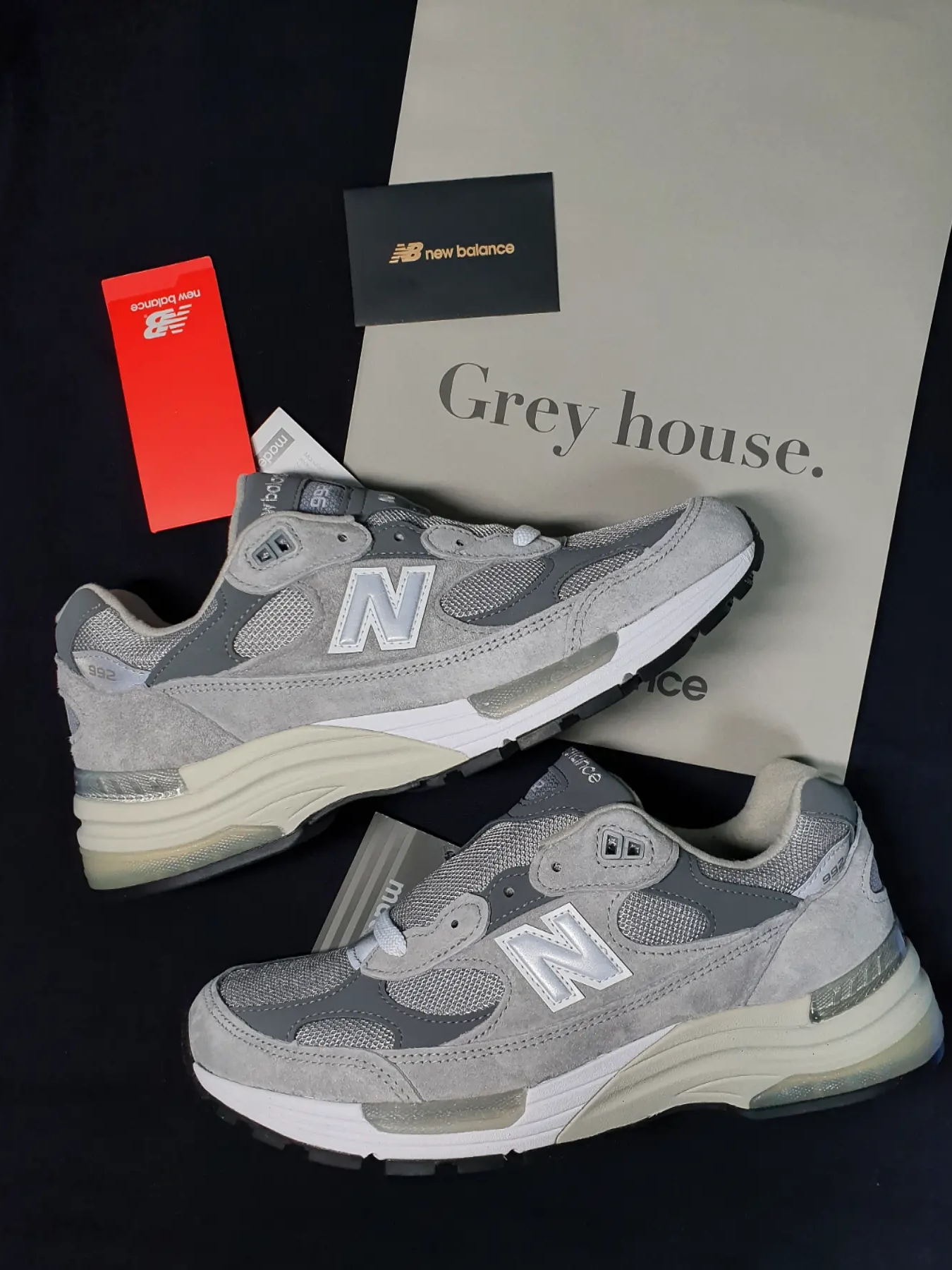 New Balance 992 Made in USA Grey - D Standard 착용 스타일