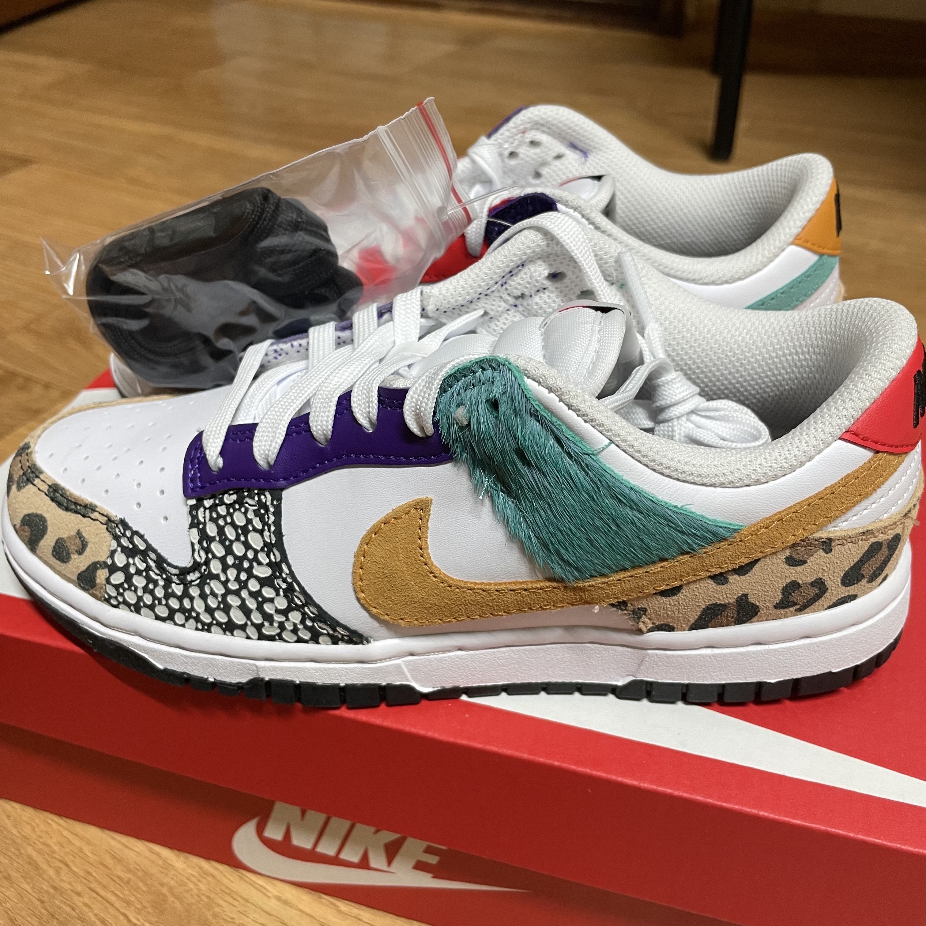 (W) Nike Dunk Low SE Patchwork 착용 스타일 - 2