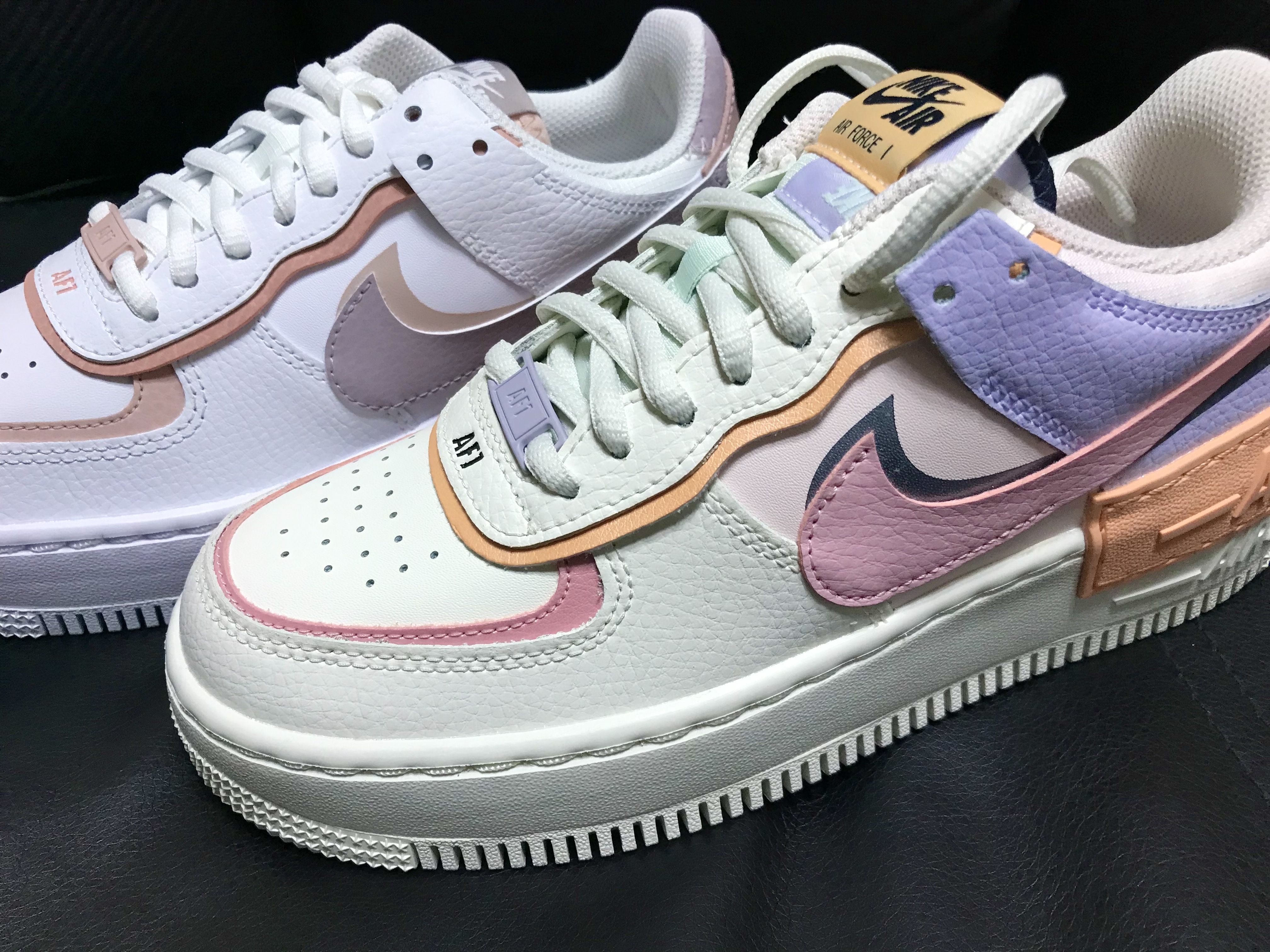(W) Nike Air Force 1 Shadow Sail Pink Glaze, (W) Nike Air Force 1 Shadow White Pink Oxford 착용 스타일