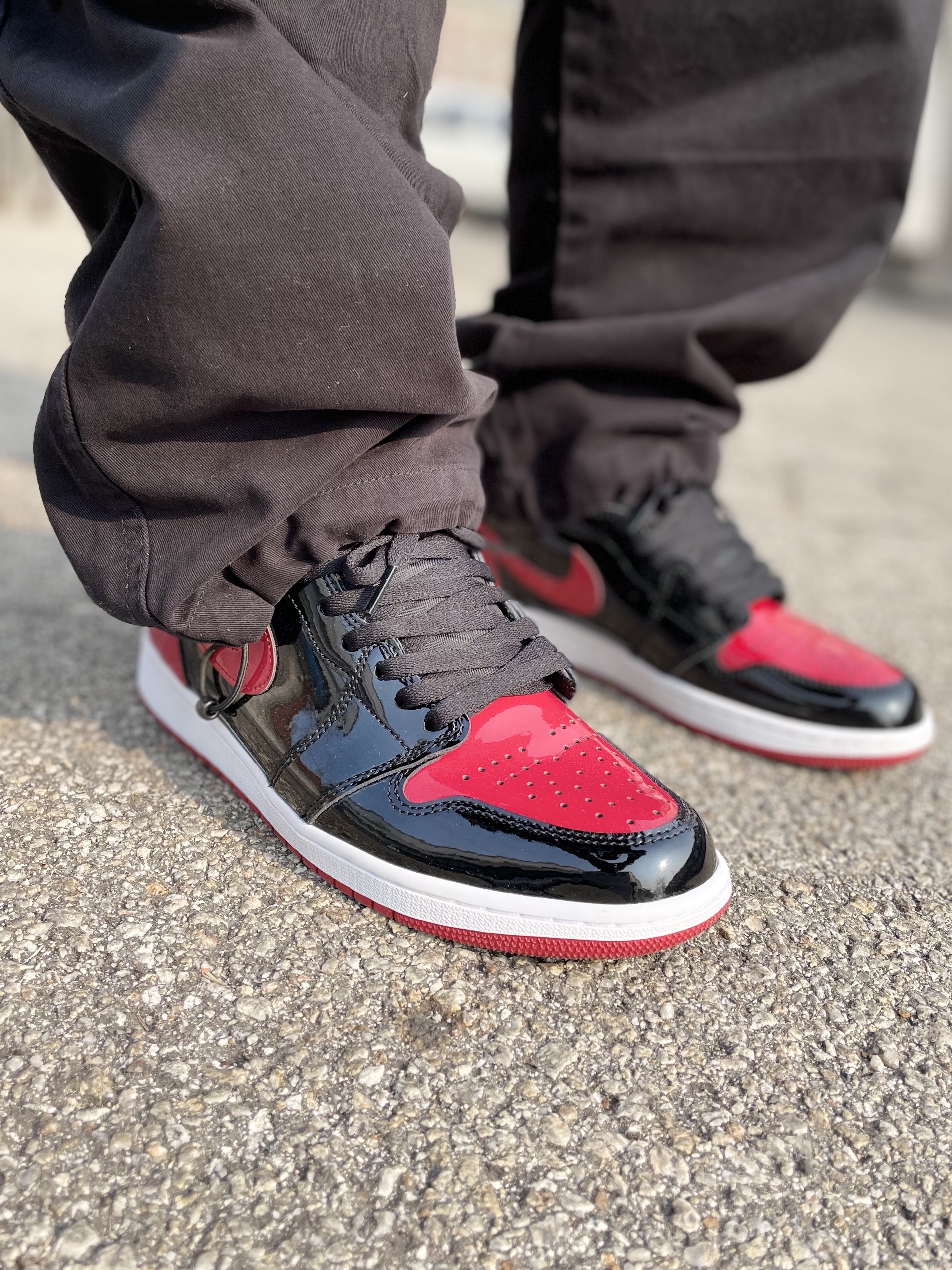Jordan 1 Retro High OG Patent Bred 착용 스타일