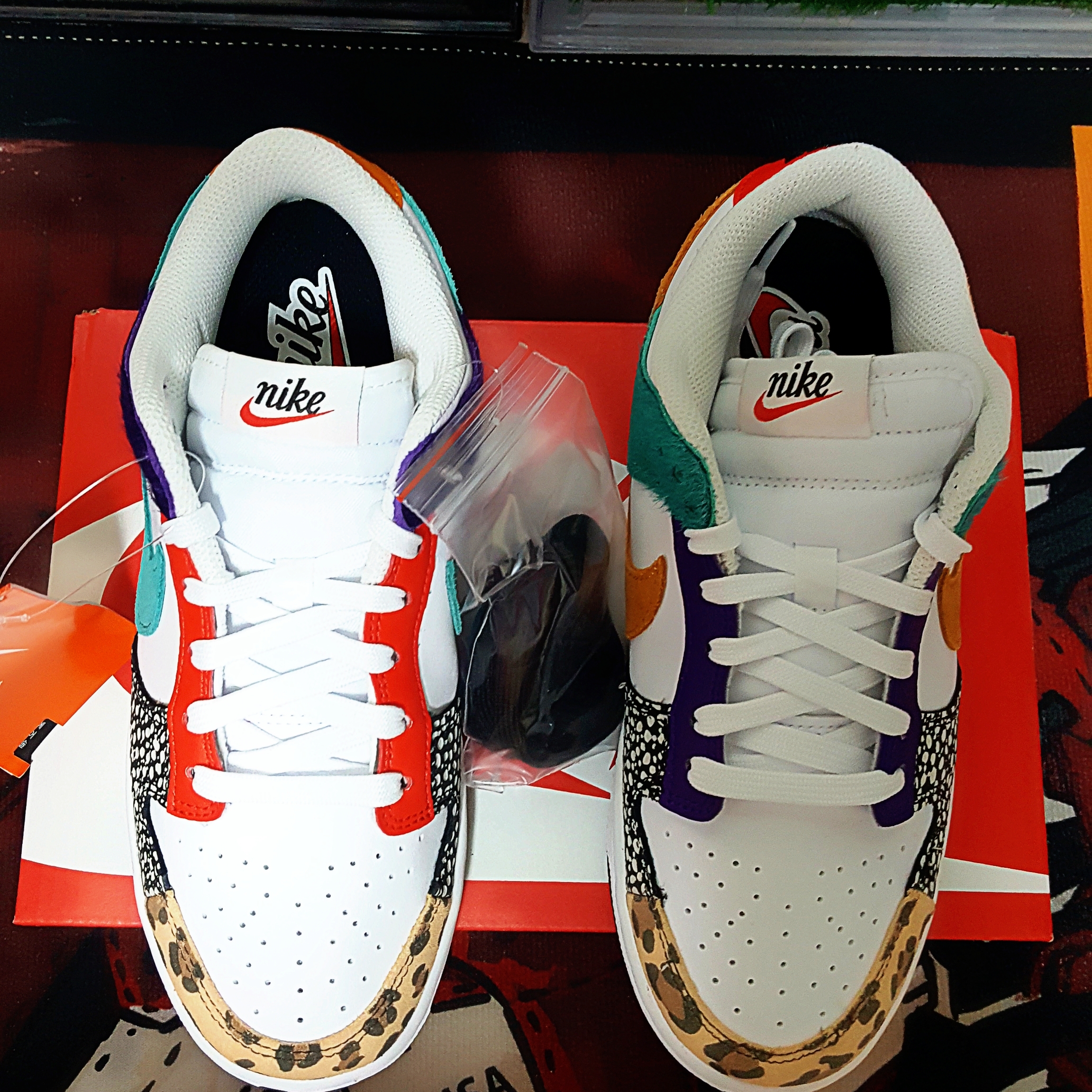 (W) Nike Dunk Low SE Patchwork 착용 스타일 - 2