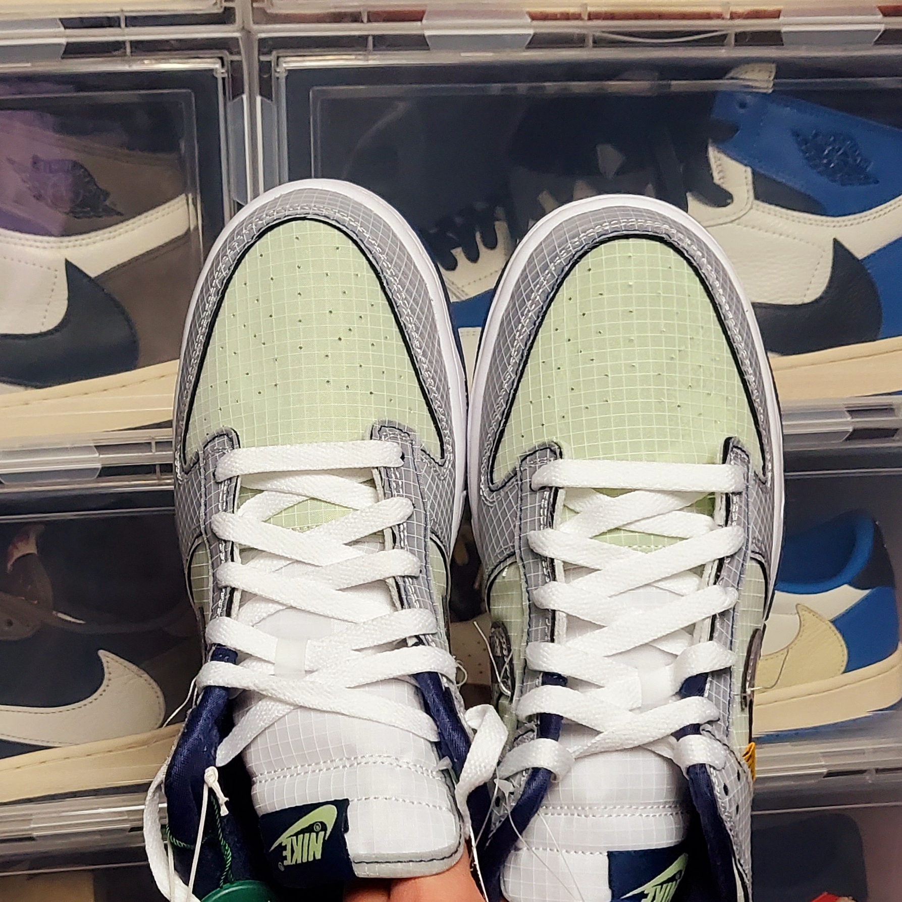 Nike x Union Dunk Low Passport Pack Pistachio 착용 스타일 - 4