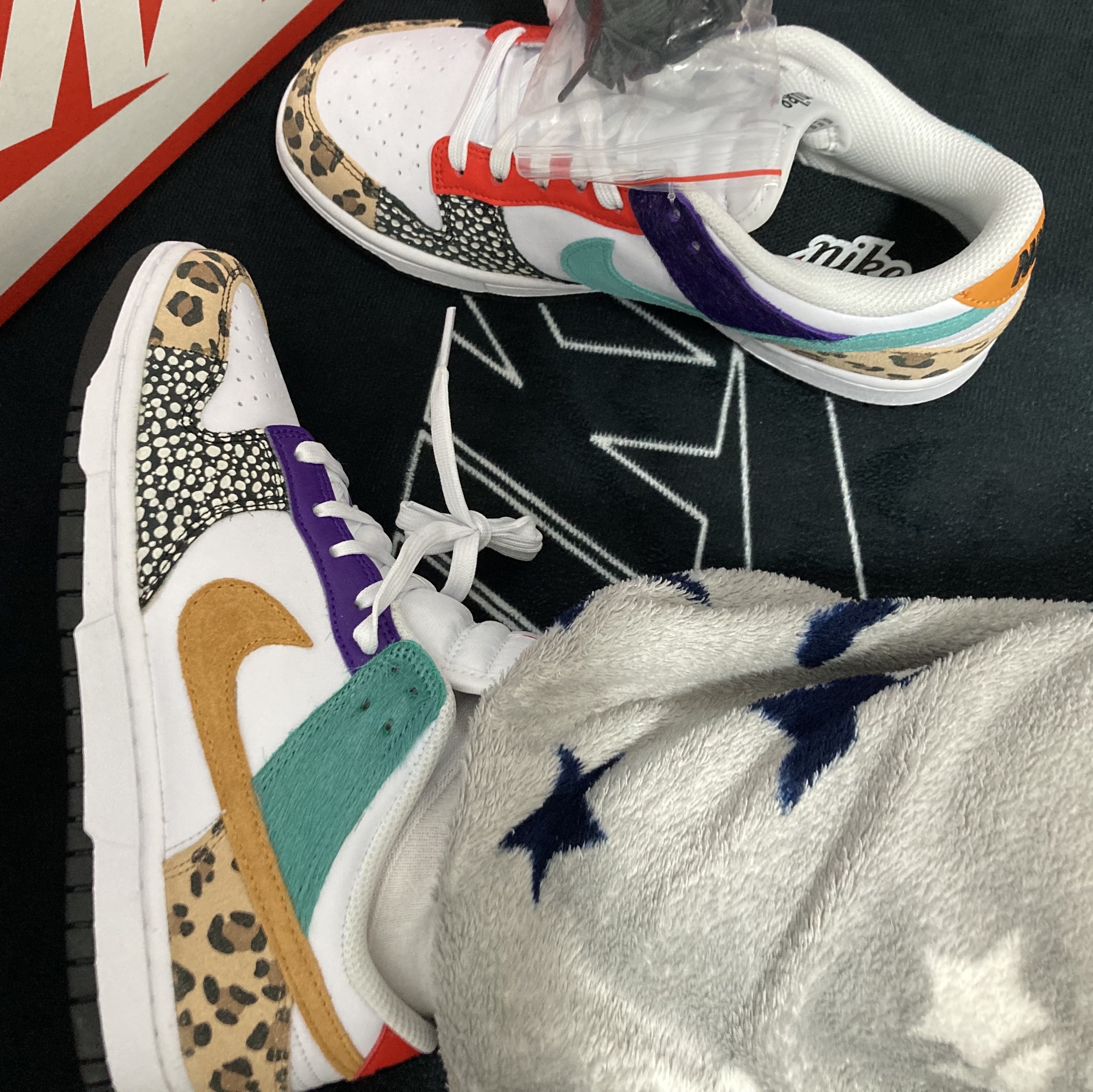 (W) Nike Dunk Low SE Patchwork 착용 스타일 - 2