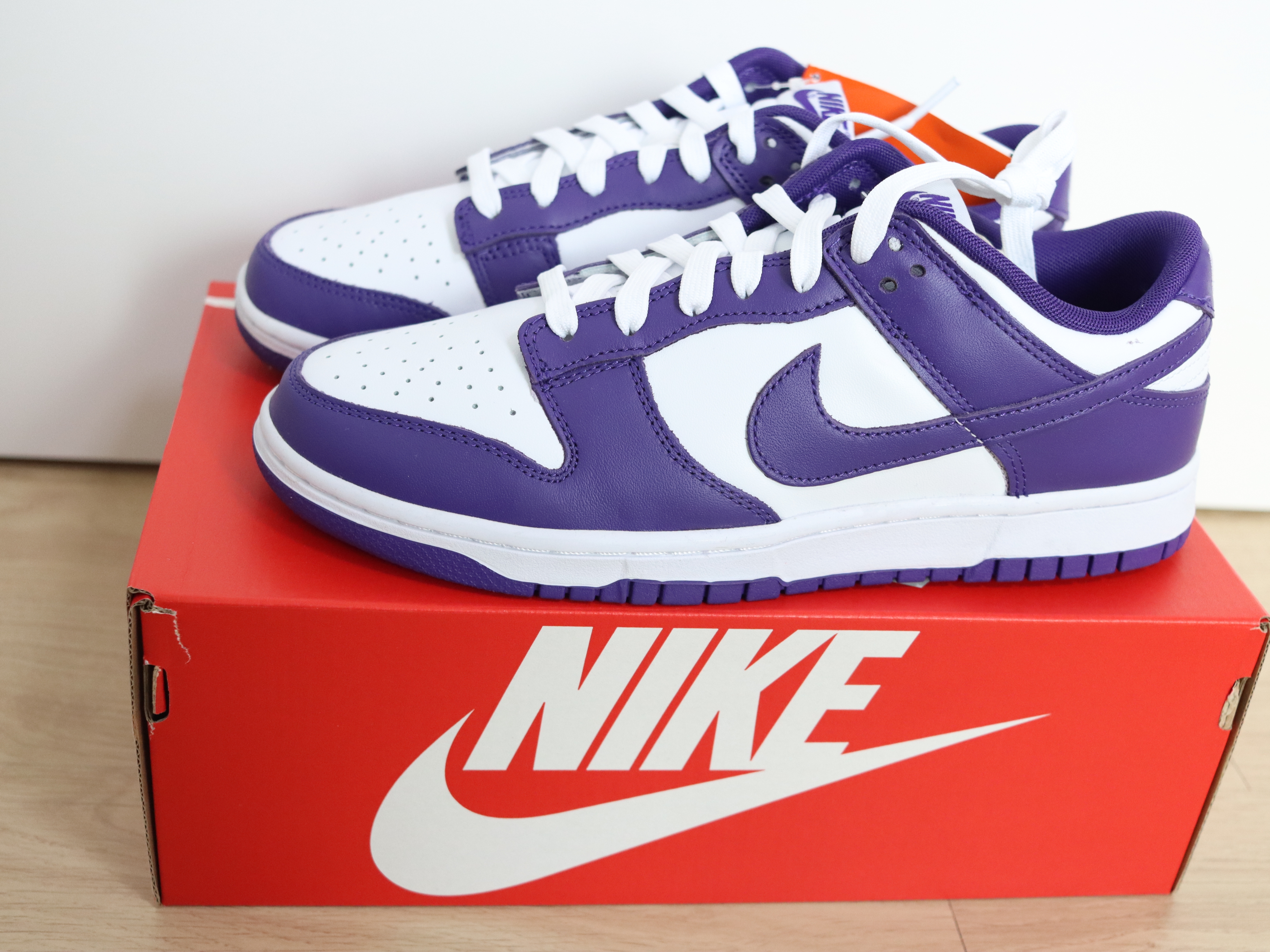 Nike Dunk Low Retro Championship Court Purple 착용 스타일 - 1
