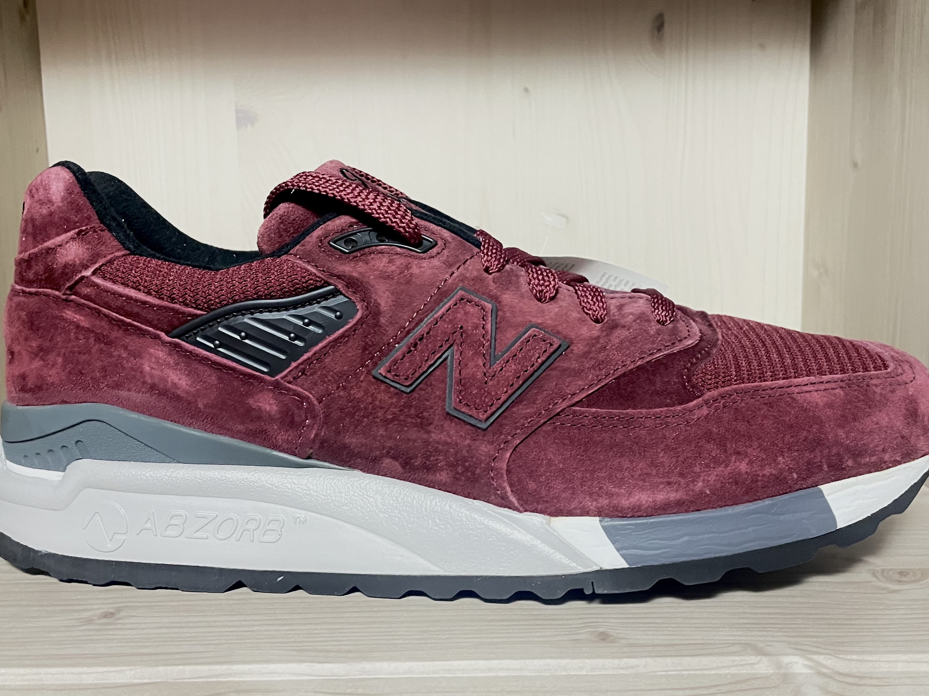 New Balance x J.Crew 998 Made in USA Midori Grey 착용 스타일 - 2
