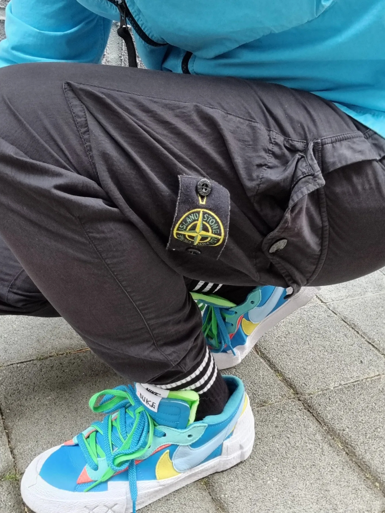 Nike x Sacai x Kaws Blazer Low Neptune Blue 착용 스타일 - 2