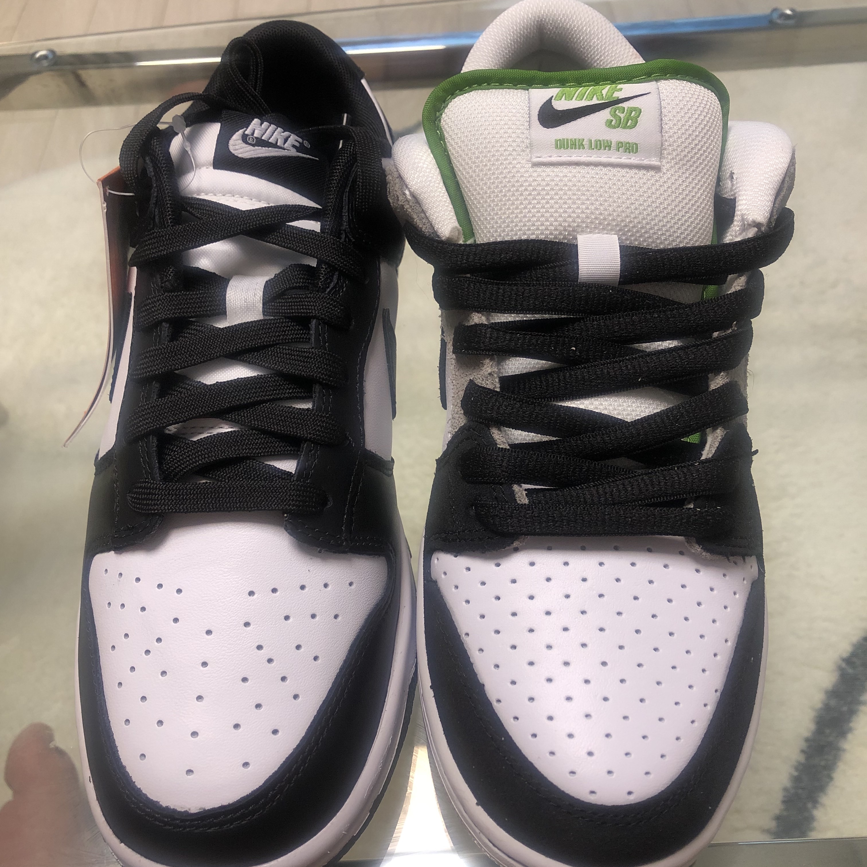Nike SB Dunk Low Pro Chlorophyll, Nike Dunk Low Retro Black 착용 스타일 - 3