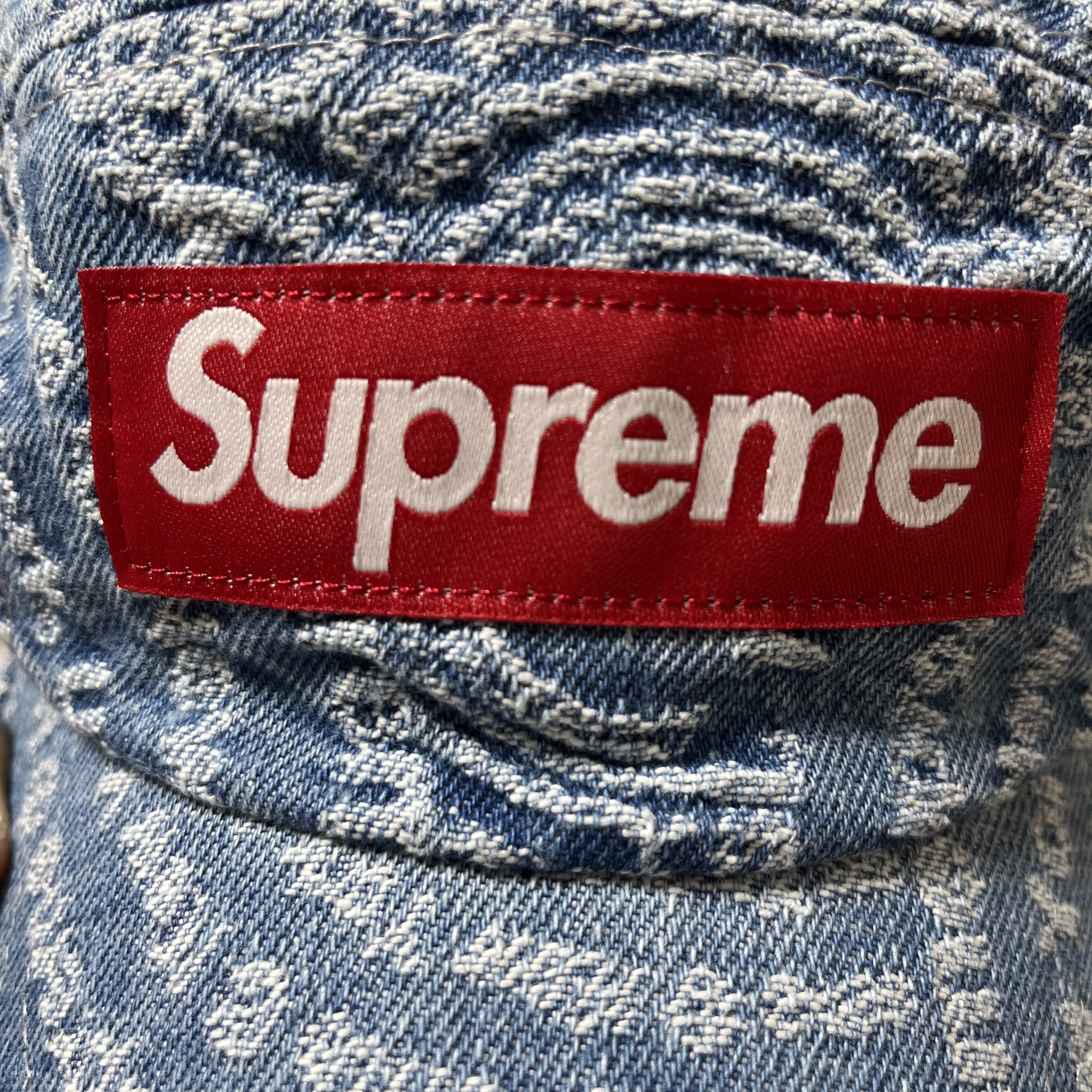 Supreme Circles Jacquard Denim Camp Cap Blue - 21FW 착용 스타일 - 1