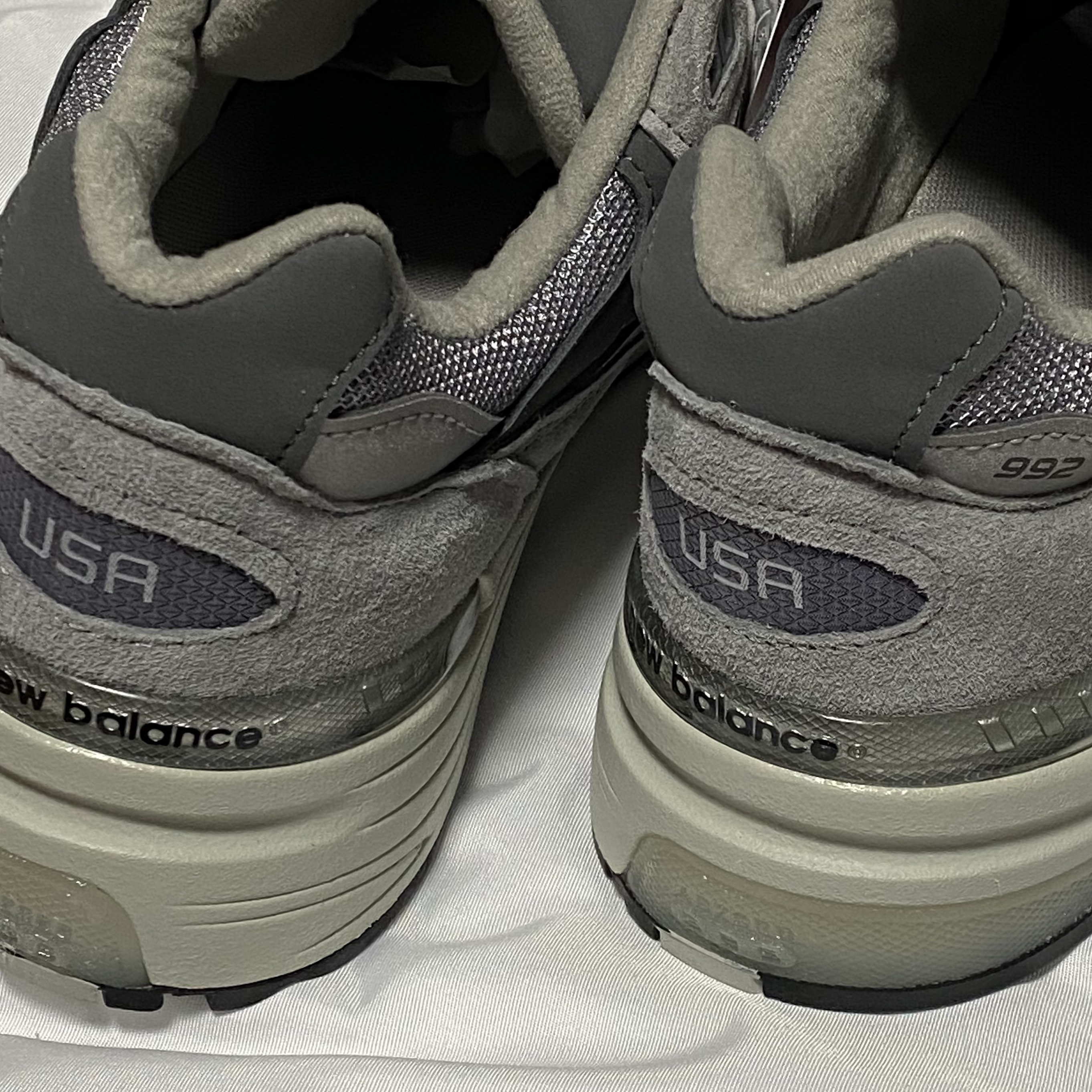 New Balance 992 Made in USA Grey - D Standard 착용 스타일 - 2