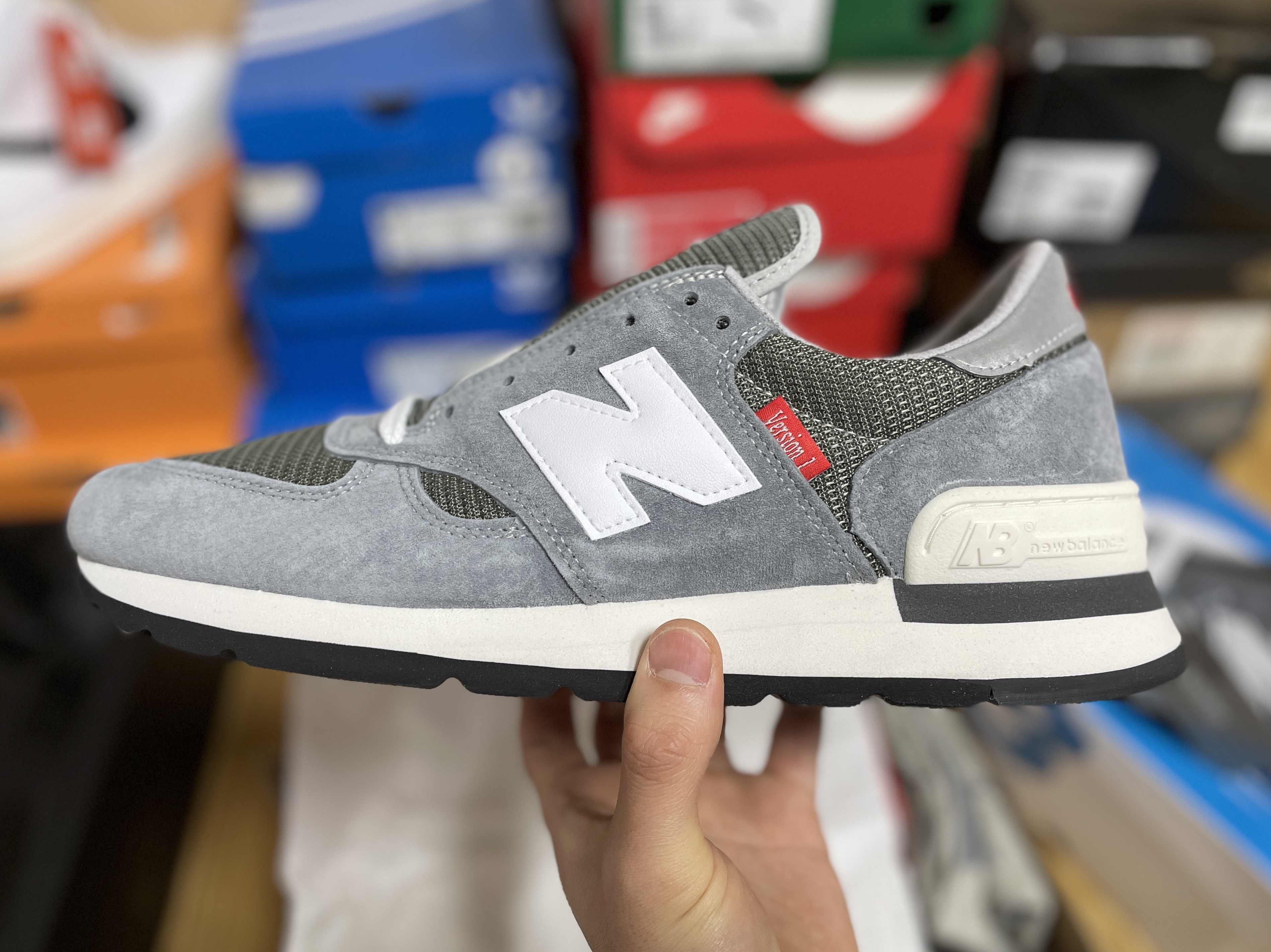 New Balance 990vs1 Made in USA Grey 착용 스타일