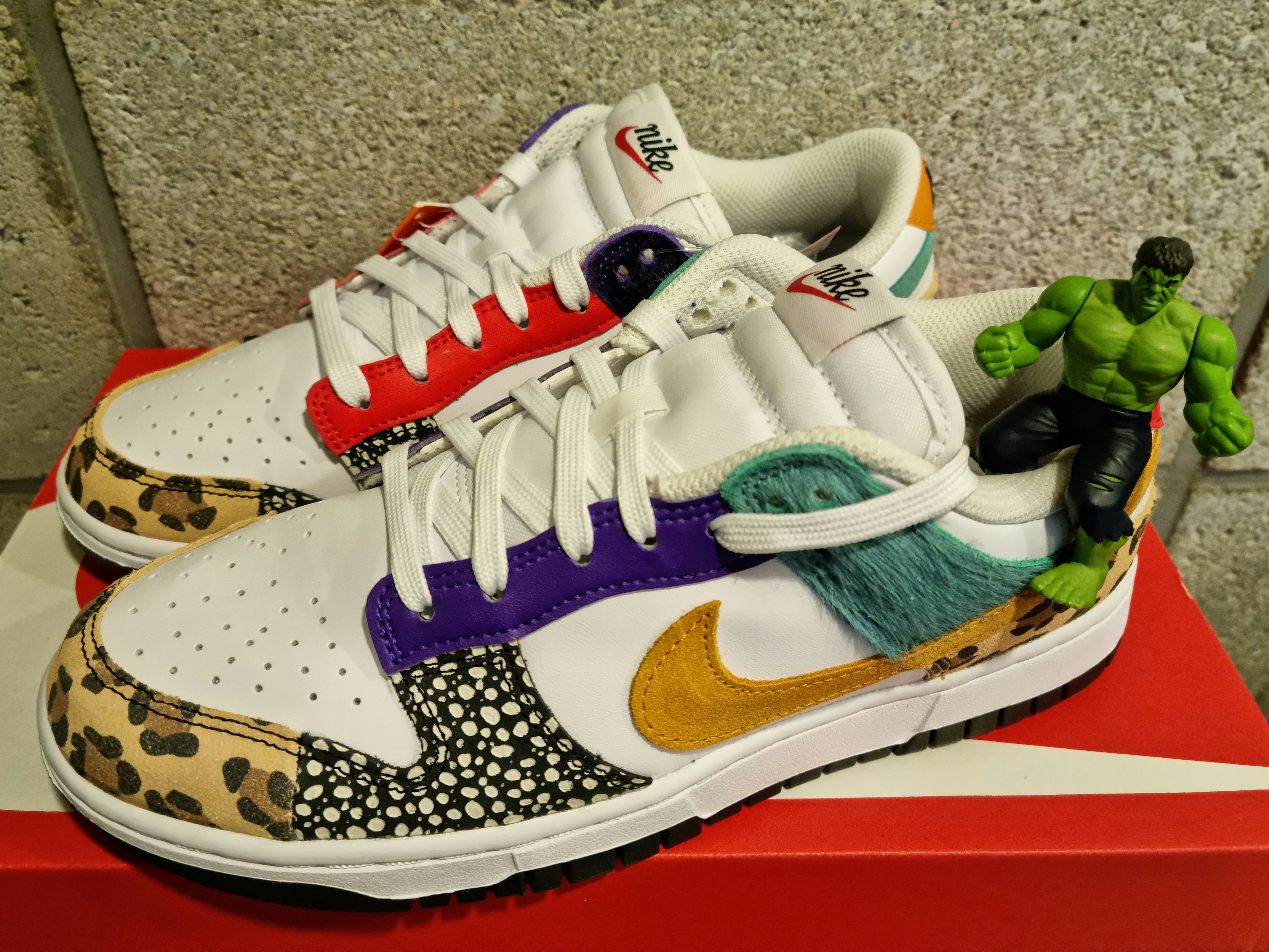 (W) Nike Dunk Low SE Patchwork 착용 스타일 - 1