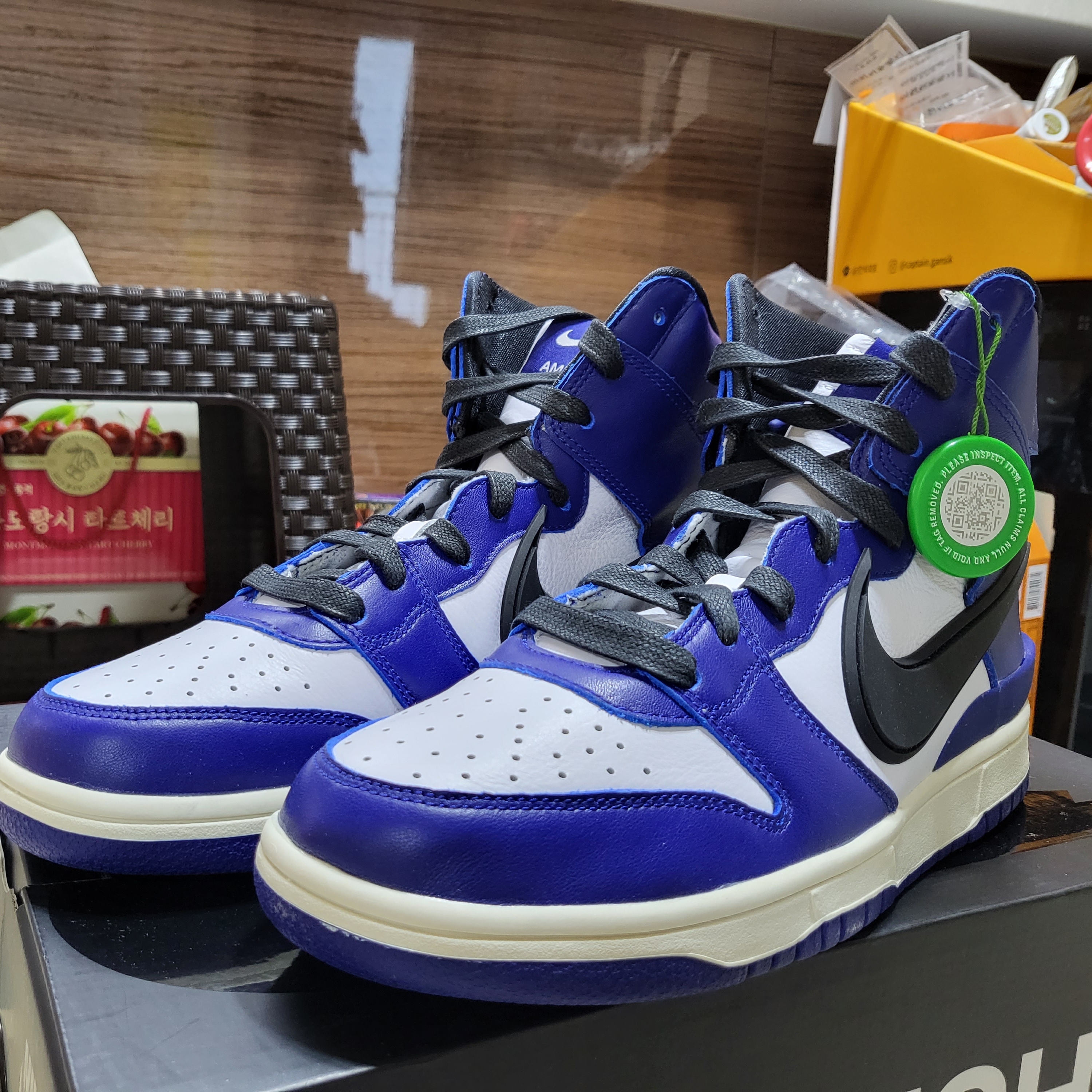 Nike x Ambush Dunk High Deep Royal Blue 착용 스타일 - 1