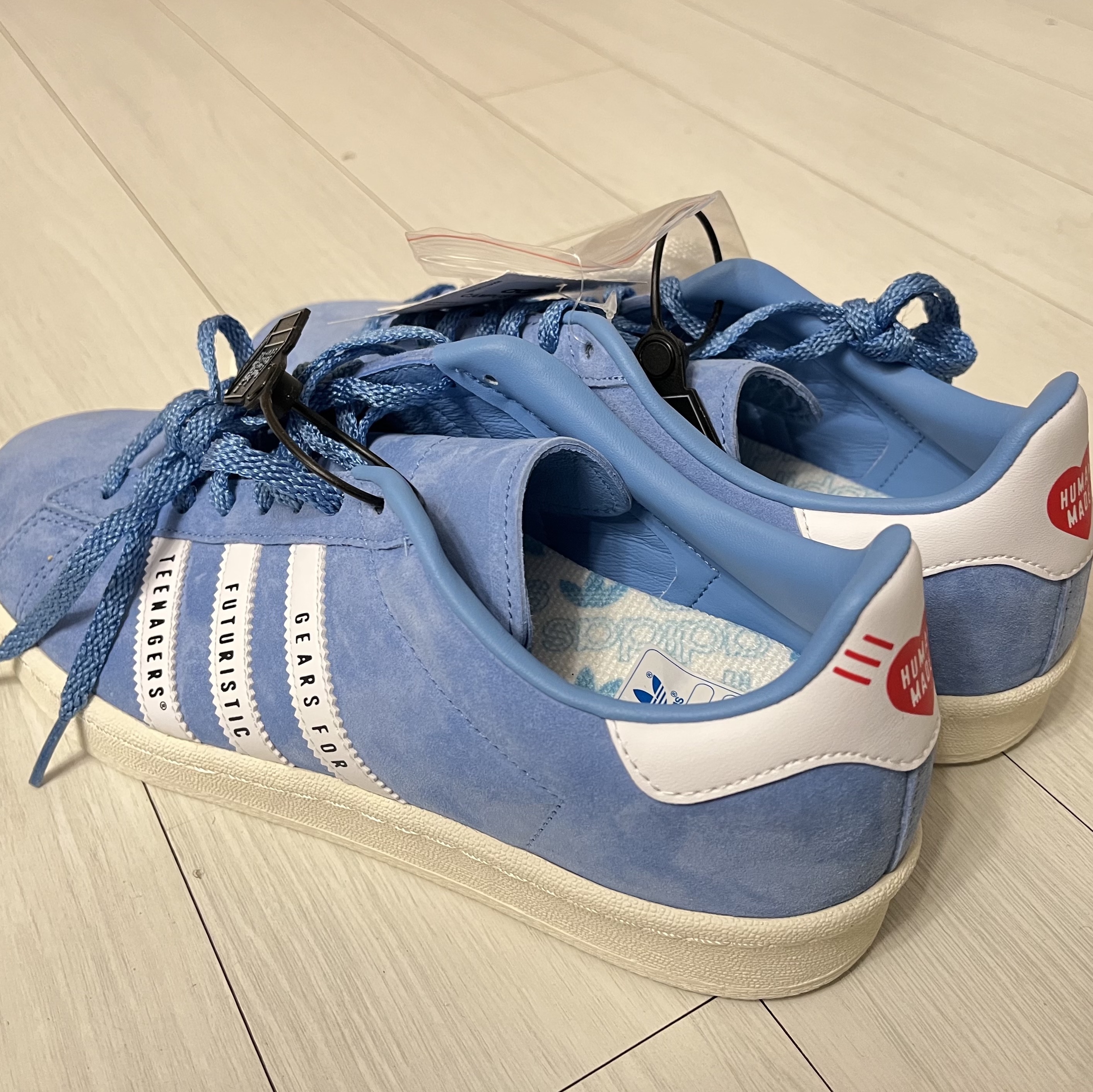 Adidas x Human Made Campus Light Blue 착용 스타일