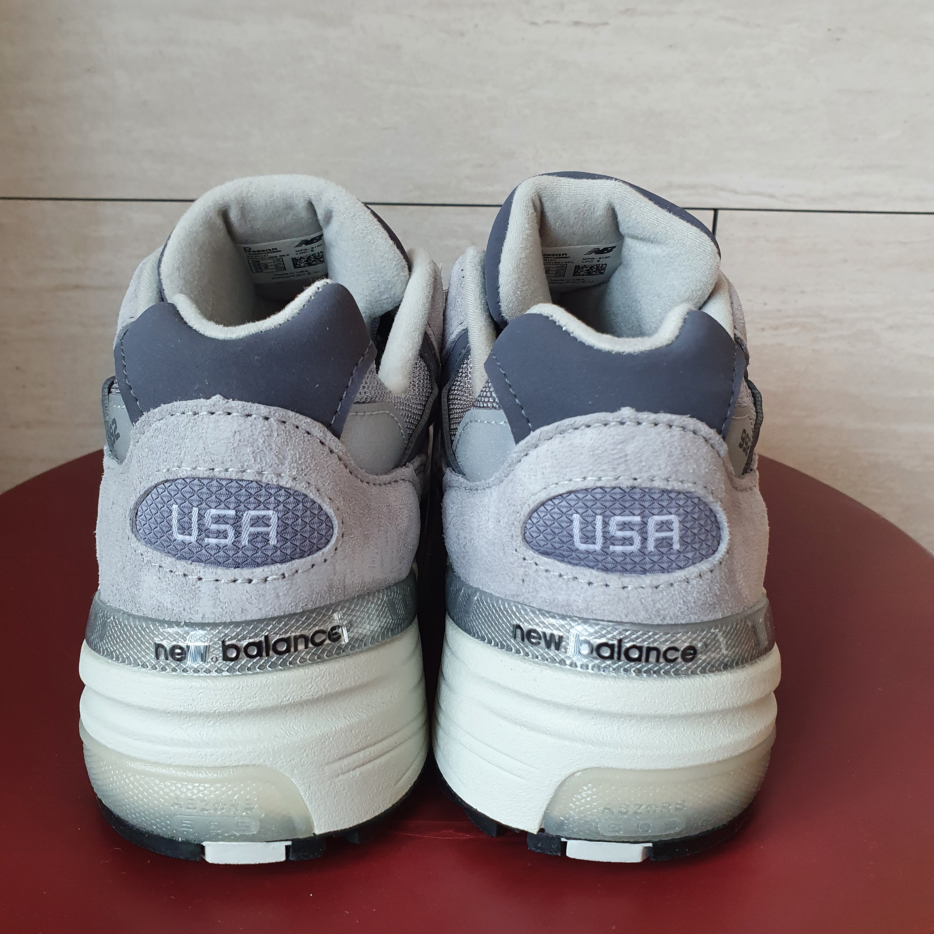 New Balance 992 Made in USA Grey - D Standard 착용 스타일 - 4