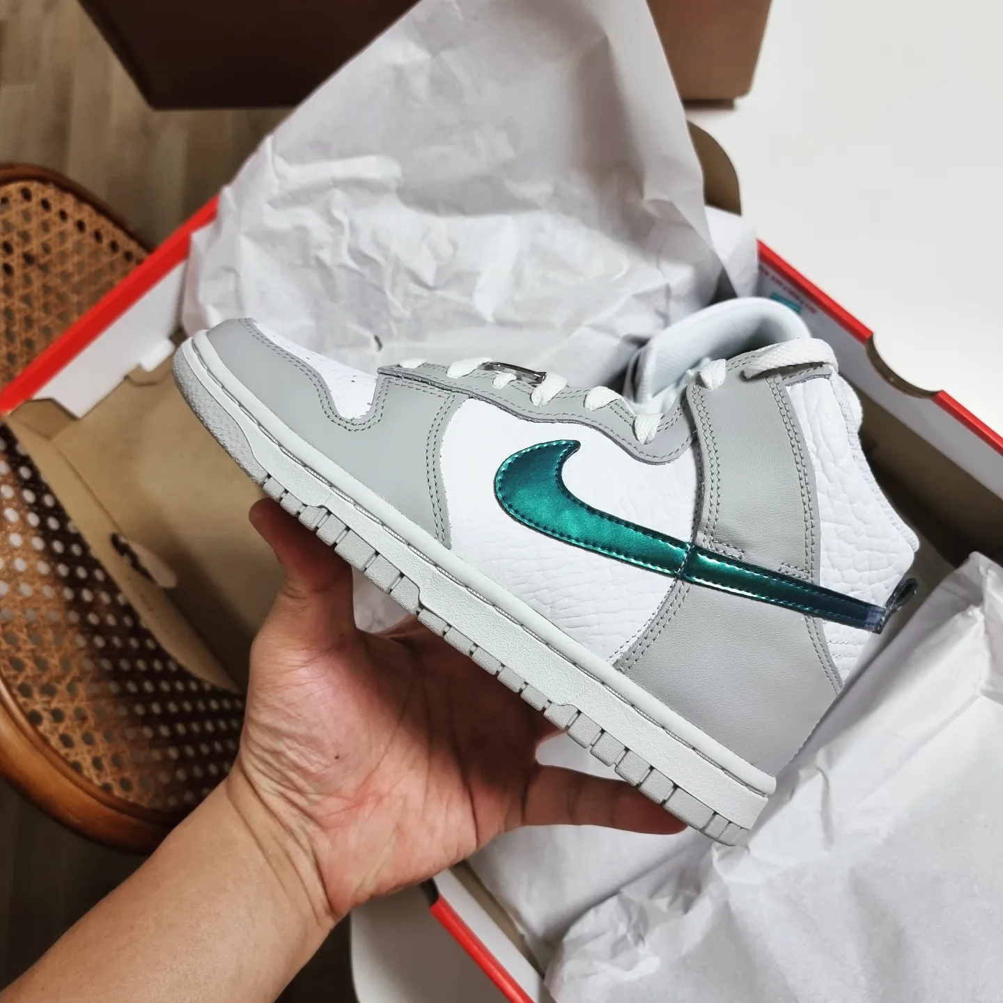 (W) Nike Dunk High Ring Bling 착용 스타일 - 3