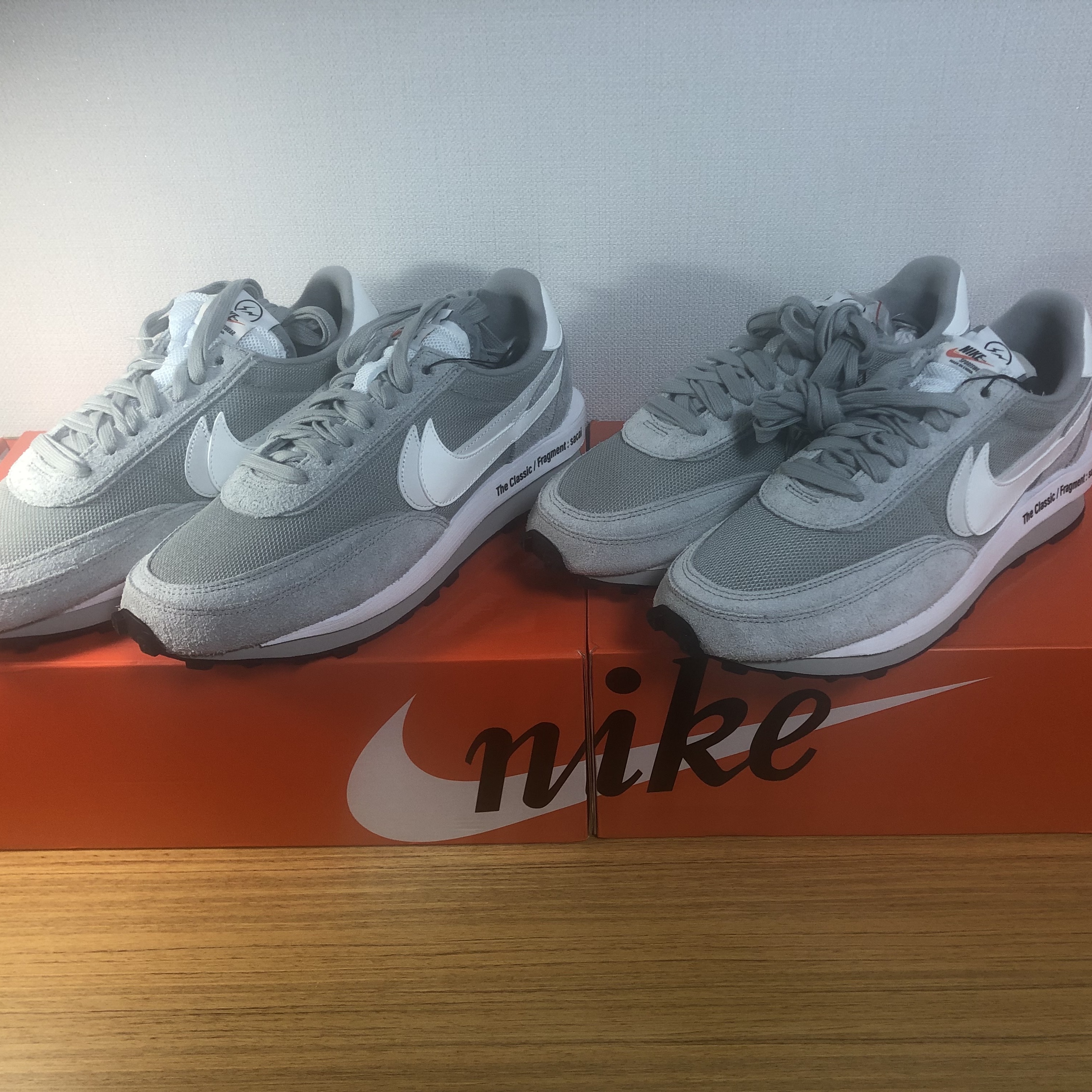 Nike x Sacai x Fragment LDWaffle Light Smoke Grey 착용 스타일